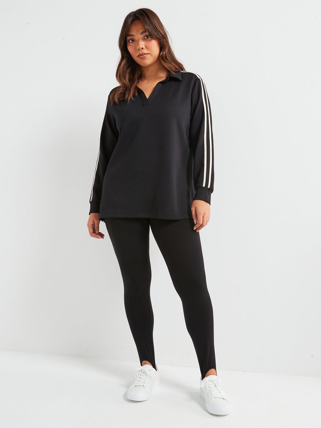  image of v-by-very-curve-stirrup-legging-black