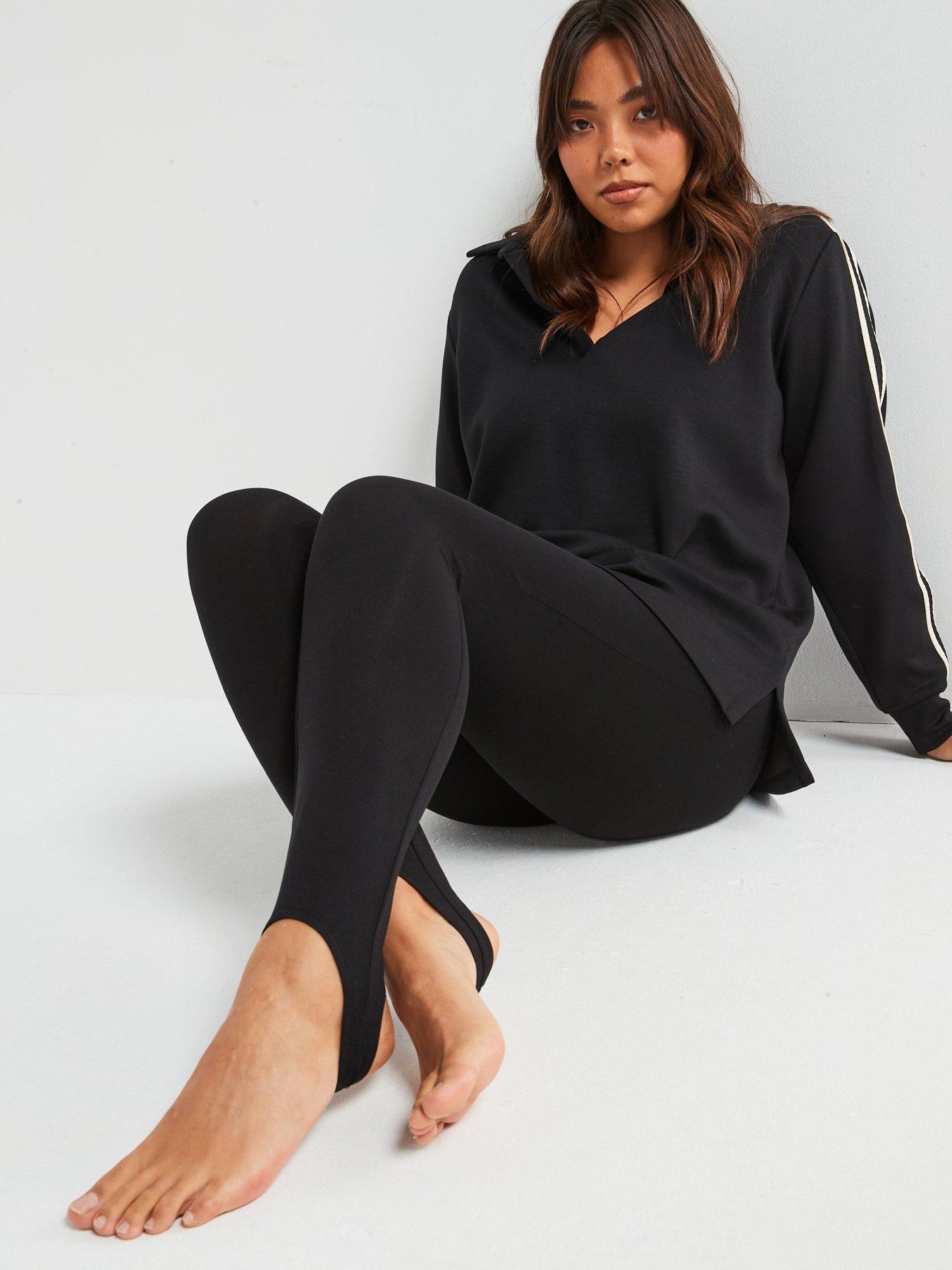  image of v-by-very-curve-stirrup-legging-black
