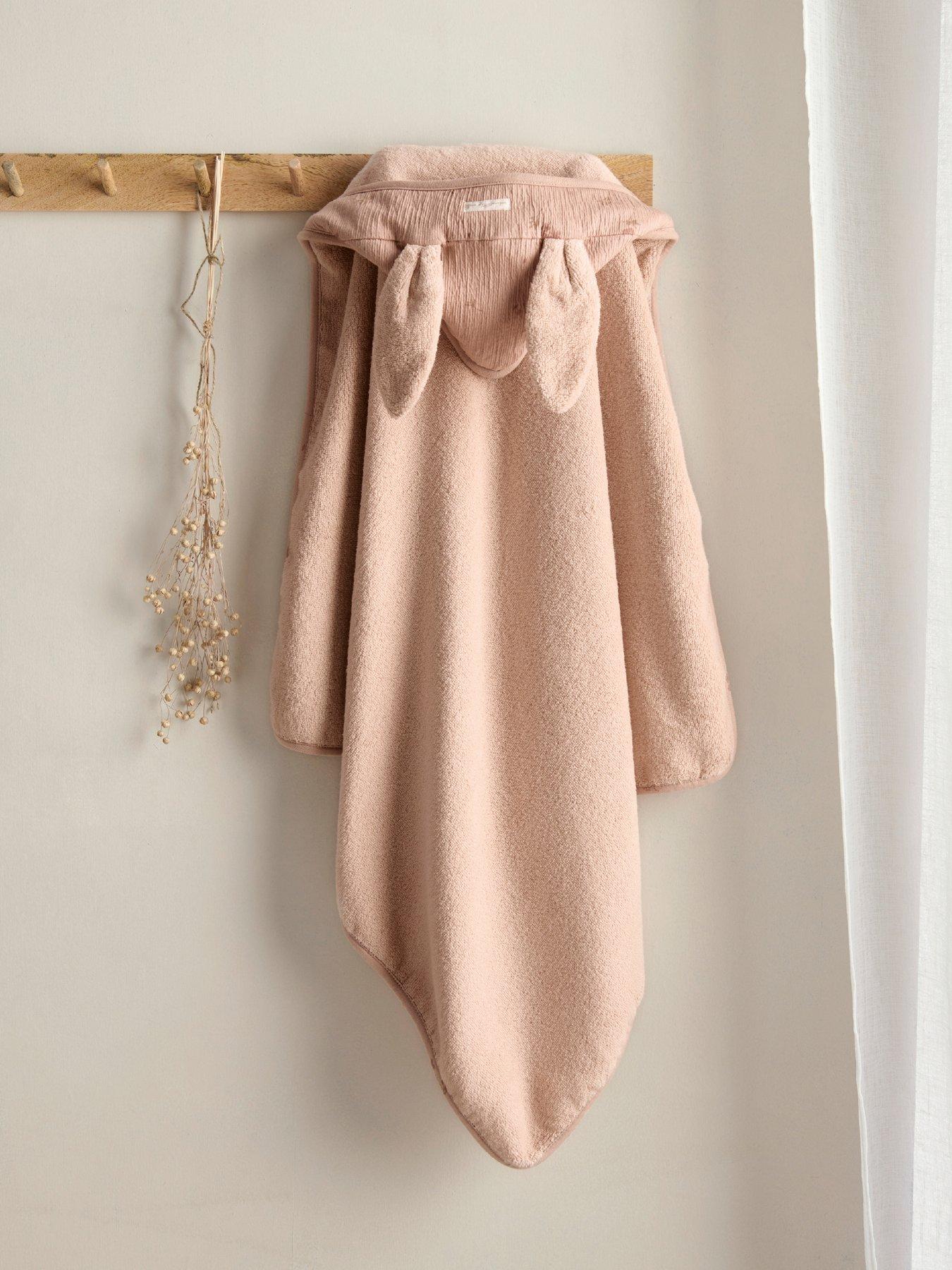 Mamas & Papas Hooded Towel - Welcome To The World Wildflower - Pink