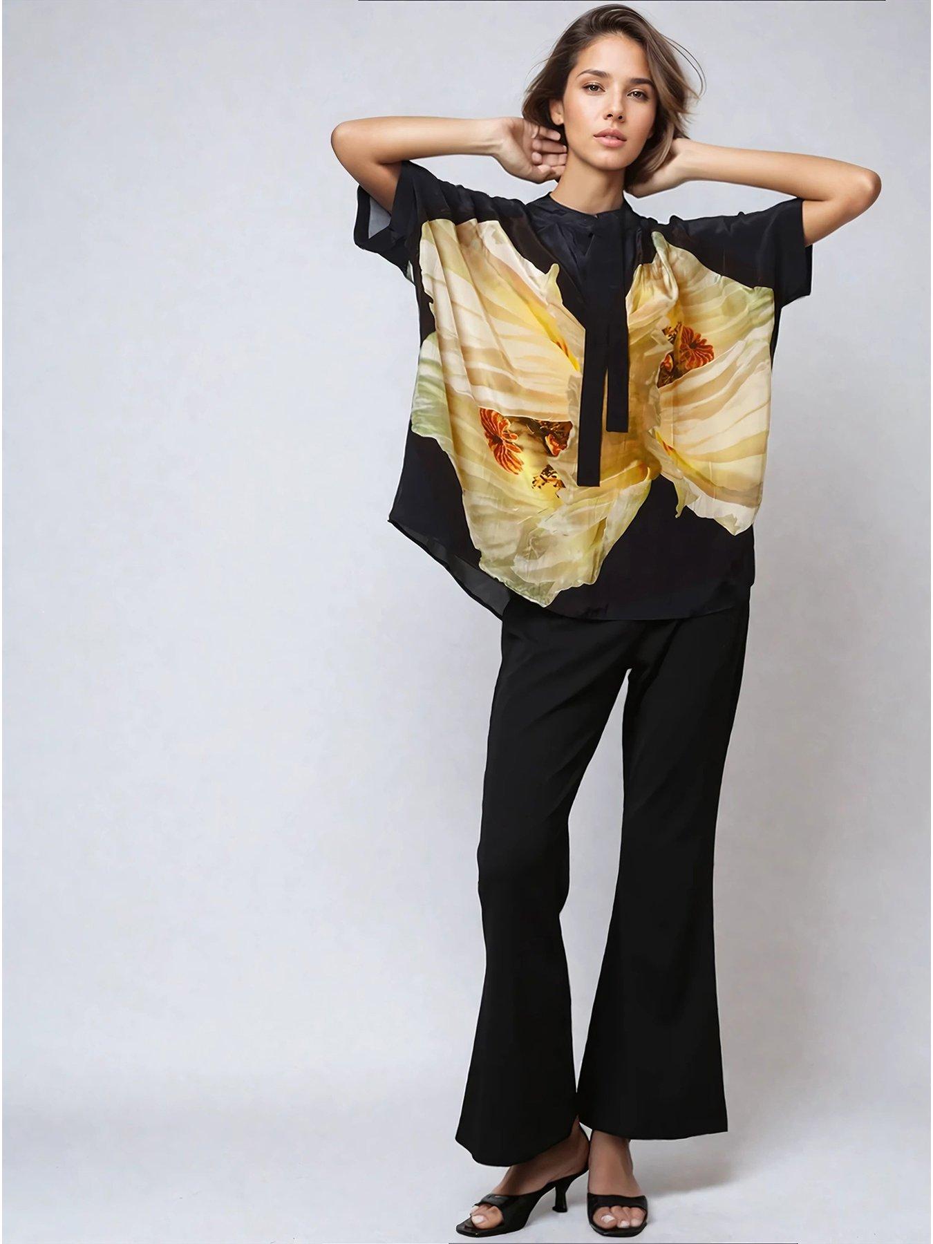  image of religion-oversized-hidden-blouse-yellow