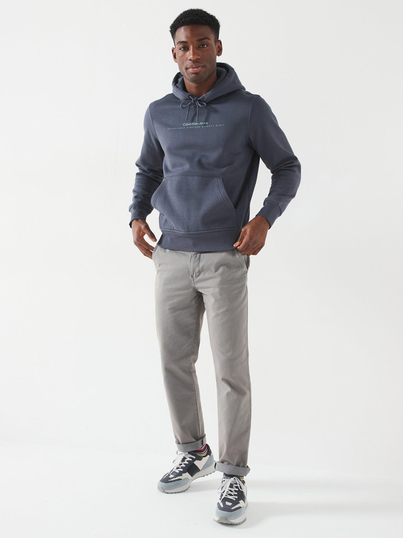 Image 3 of 5 of Calvin Klein Jeans Minimal Logo Hoodie - Grey