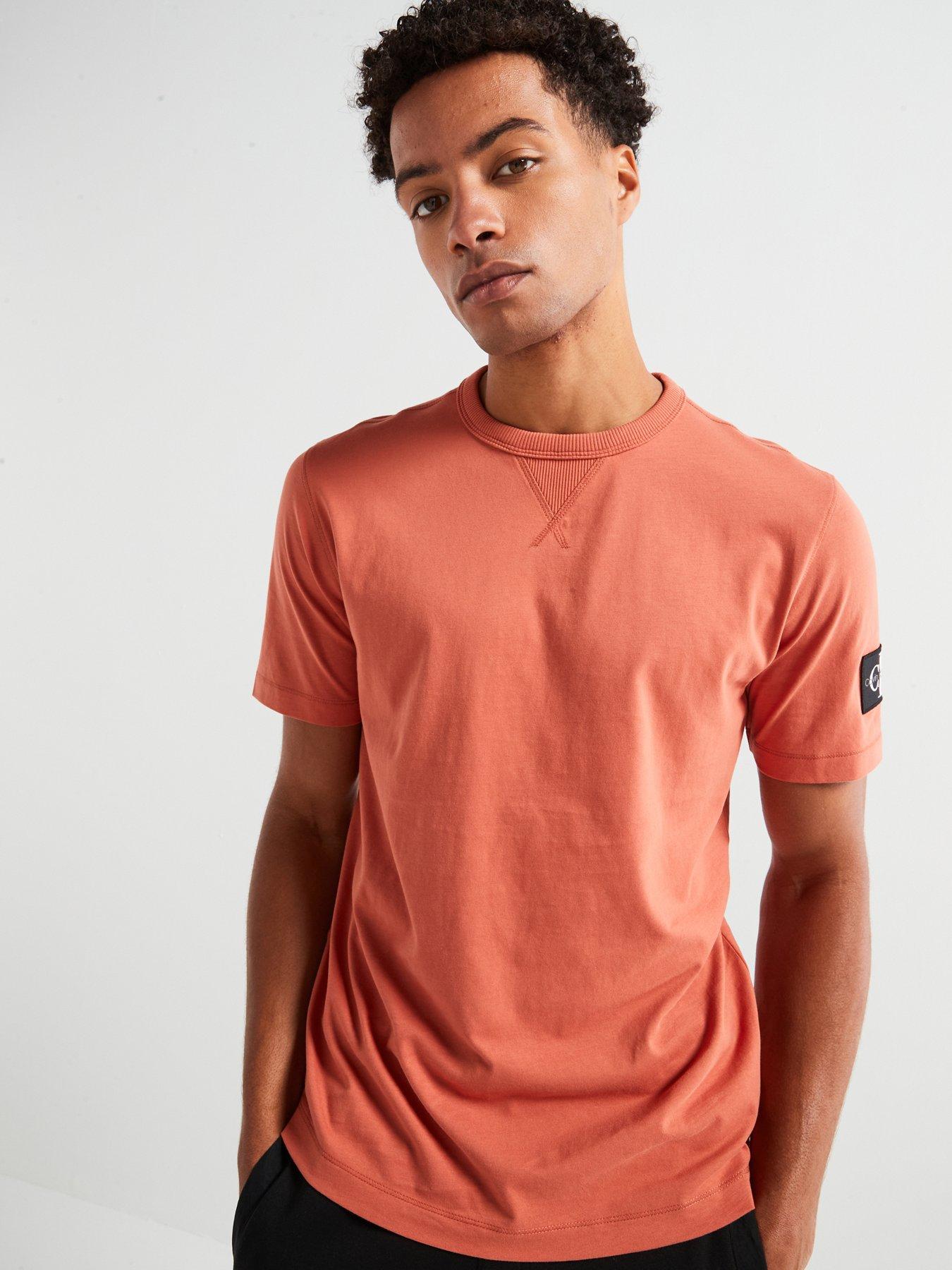 undefined Badge Sleeve Regular Fit T-Shirt - Light Red