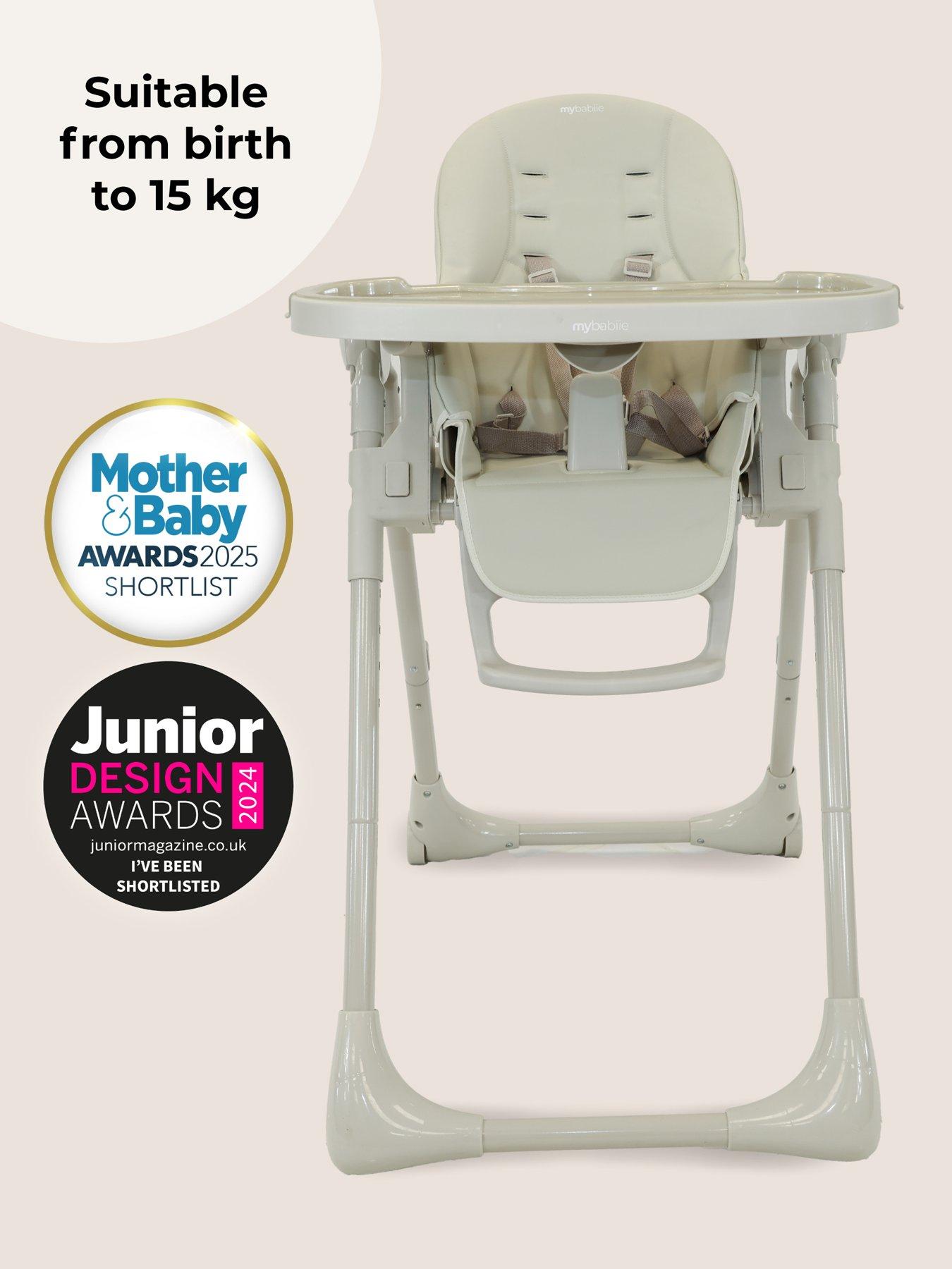  image of my-babiie-mbhc9-luxe-highchair-from-birth-oatmeal