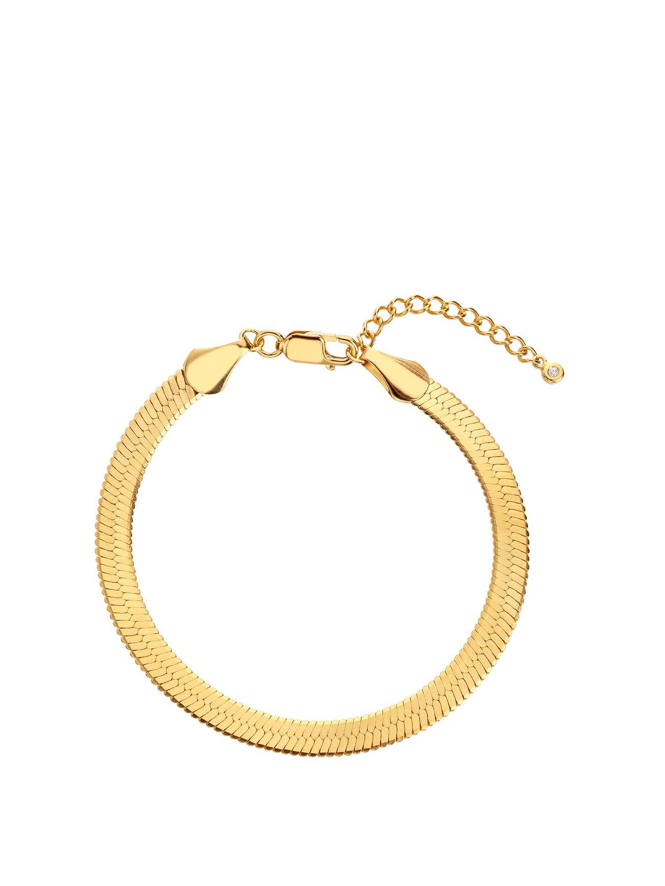  image of hot-diamonds-hd-x-tg-snake-chain-bracelet-gold-plated
