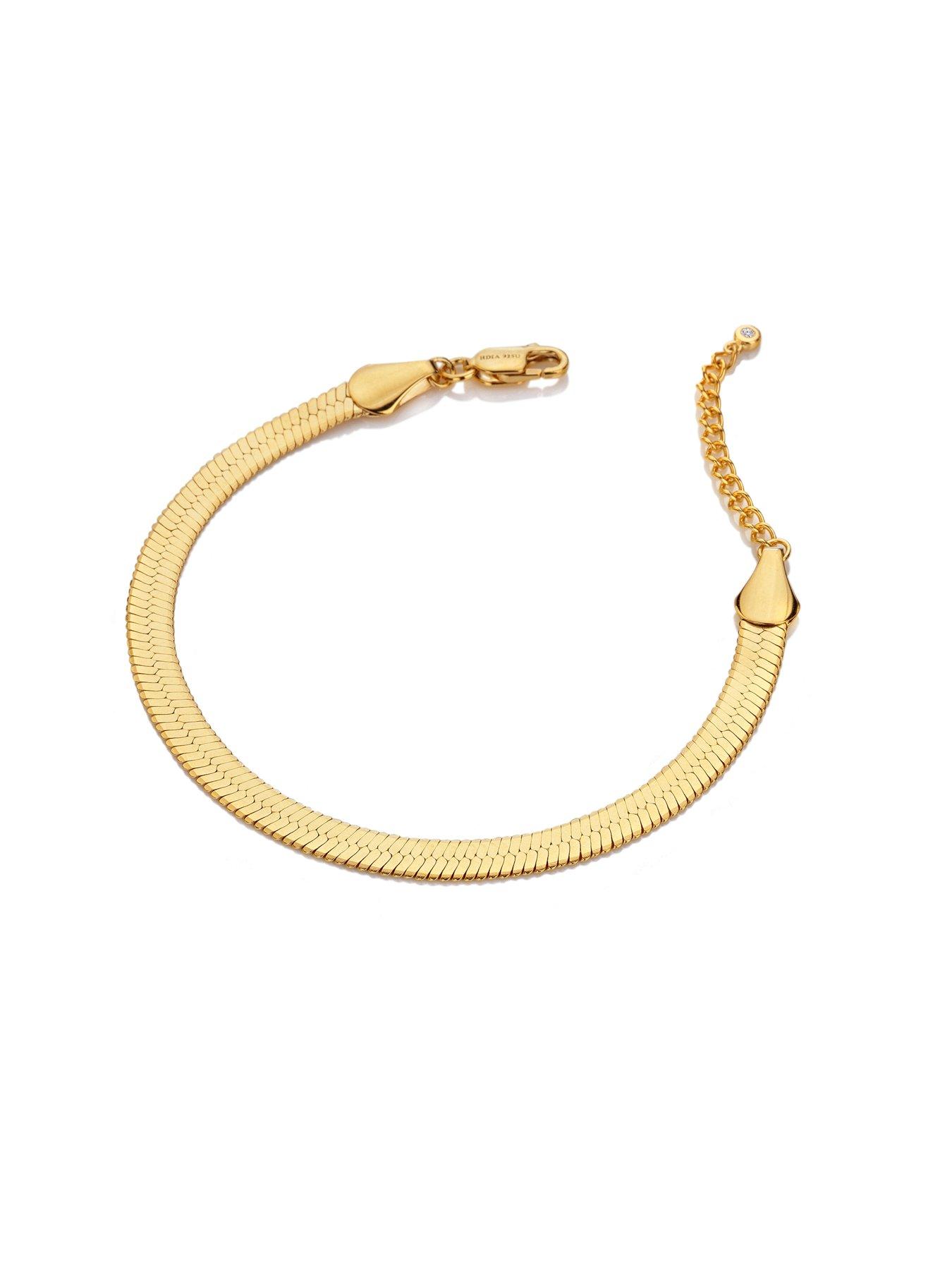  image of hot-diamonds-hd-x-tg-snake-chain-bracelet-gold-plated