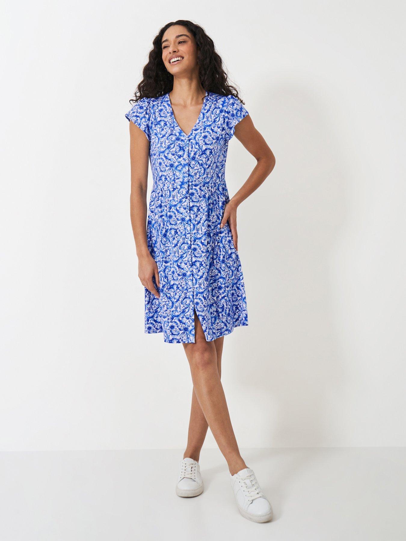undefined Alissa Midi Jersey Dress - Blue