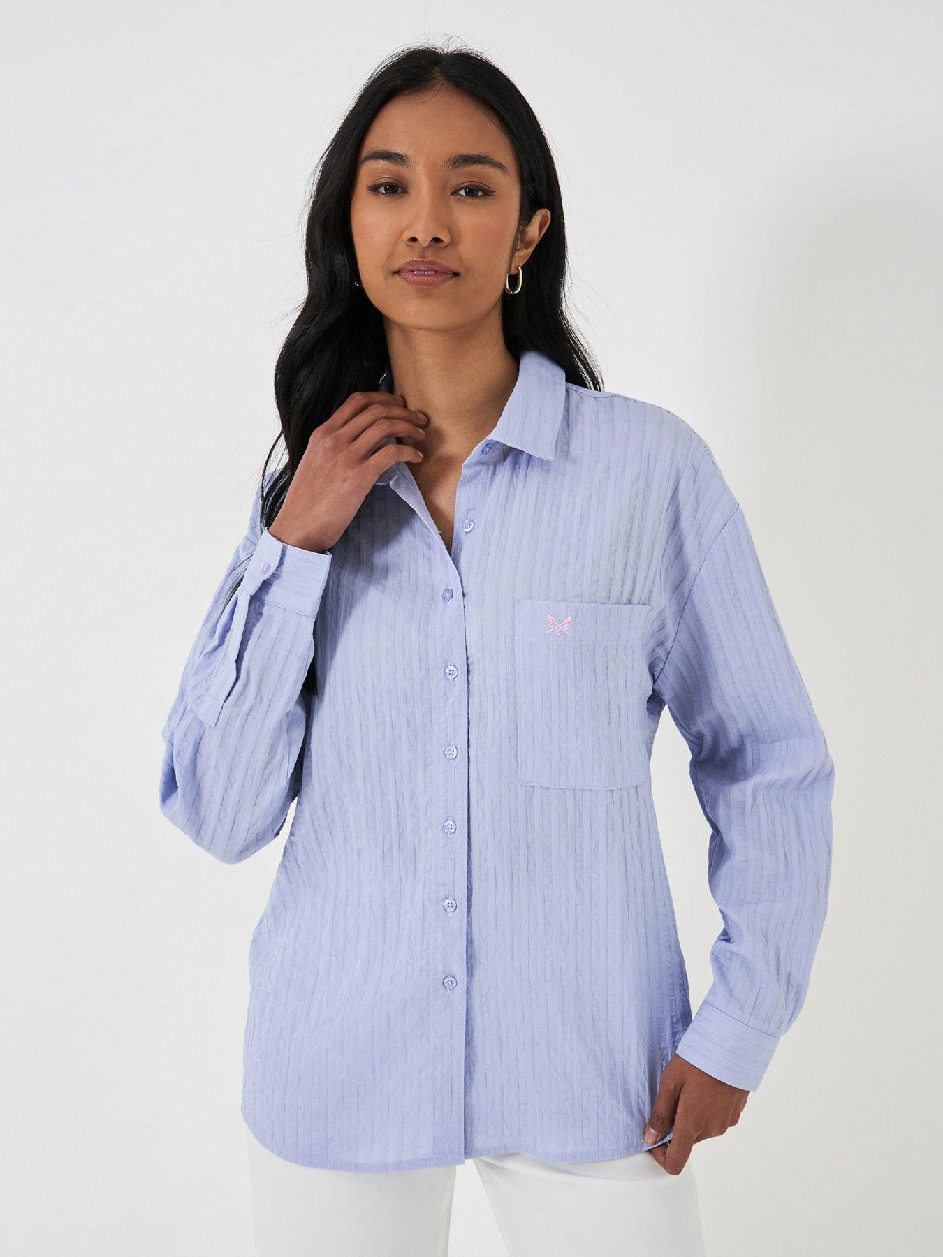 undefined Stripe Textured Shirt - Blue