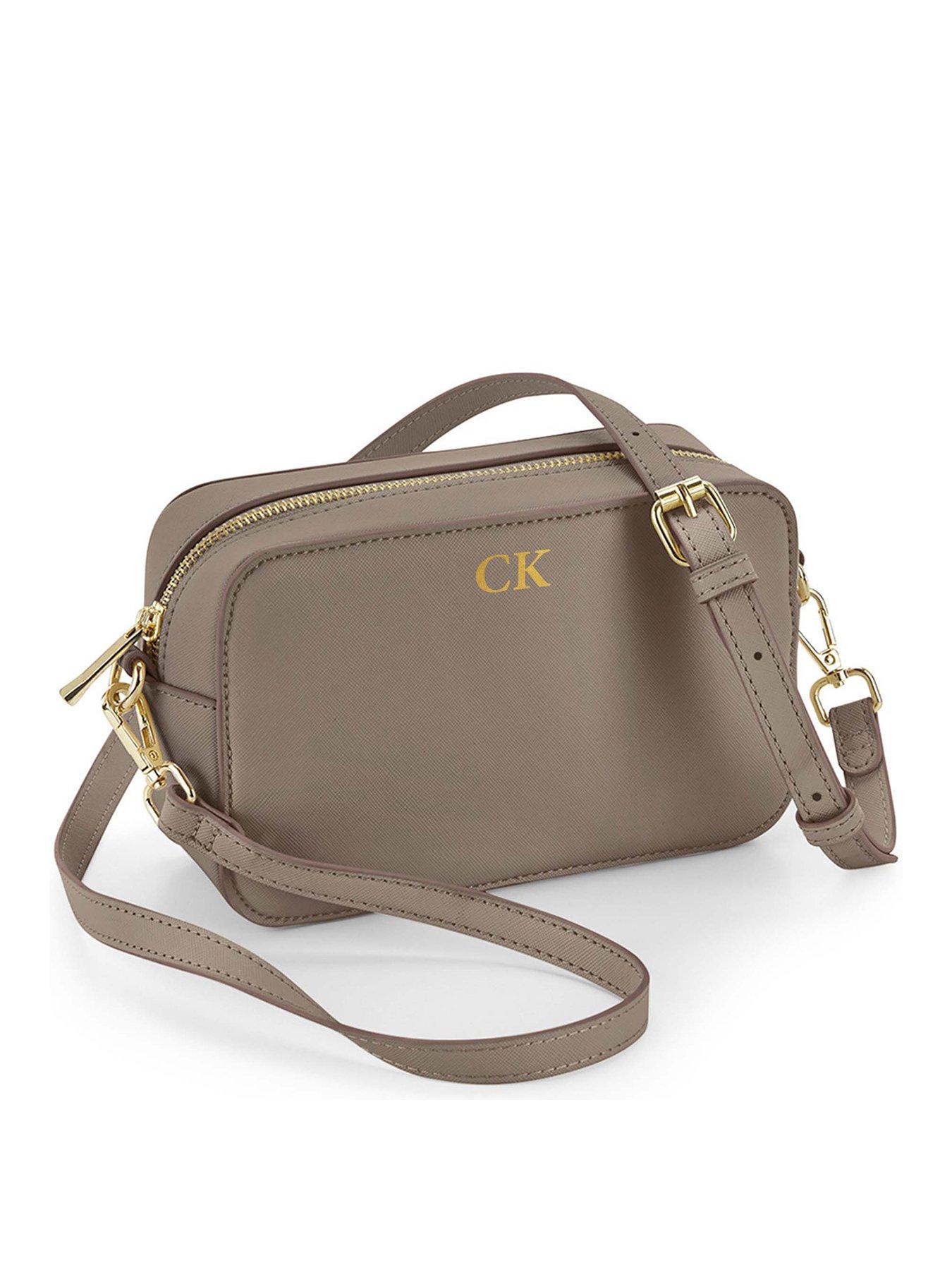 undefined Personalised Monogram Cross Body / Shoulder Bag with two strap option.