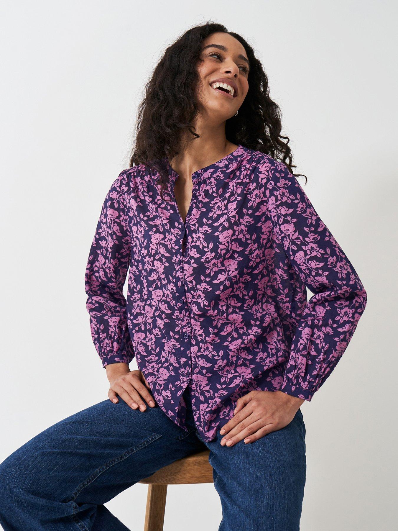 undefined Lyla Button Through Blouse - Pink