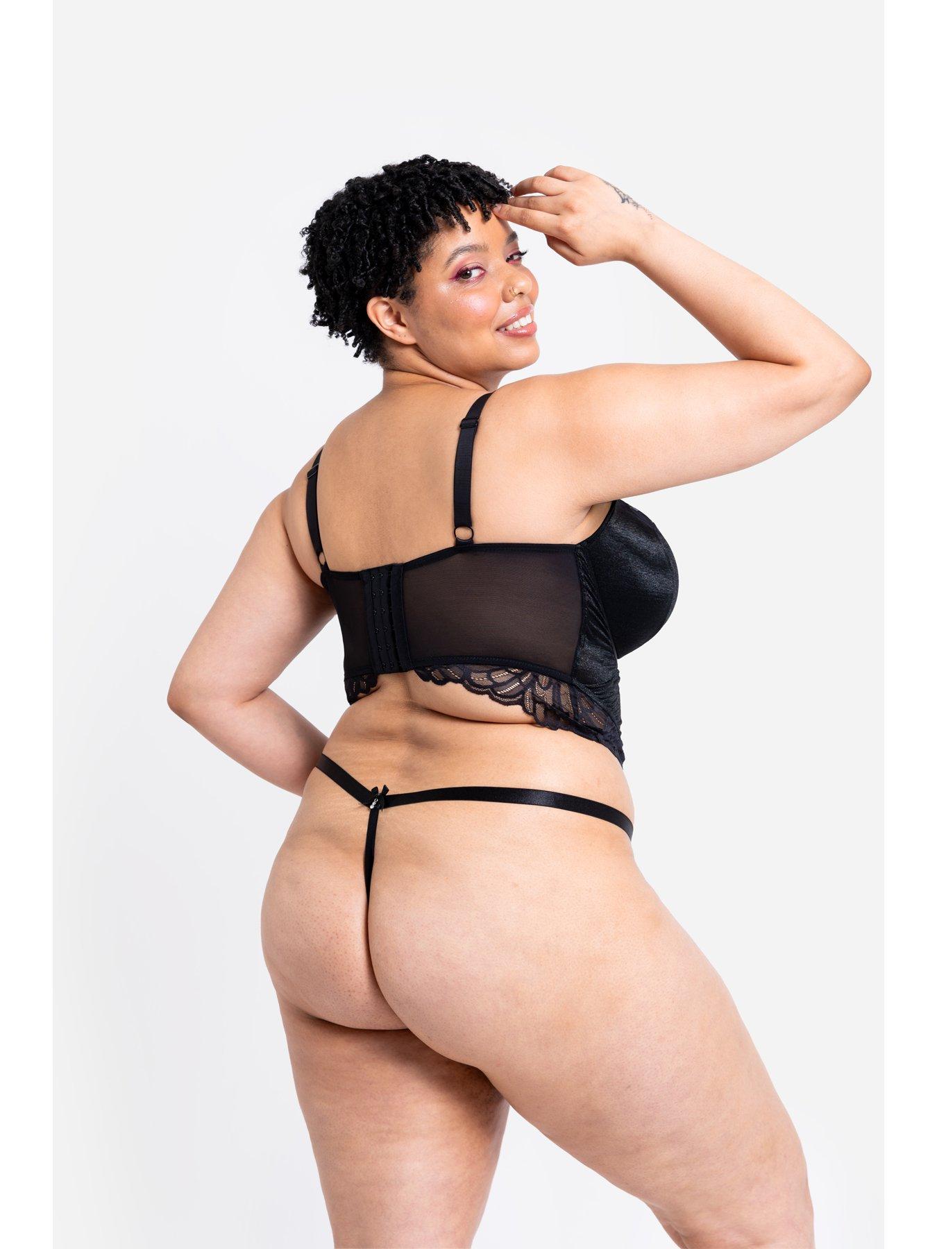 stillFront image of curvy-kate-boost-bombshell-longline-padded-balcony-bra-black-sparkle