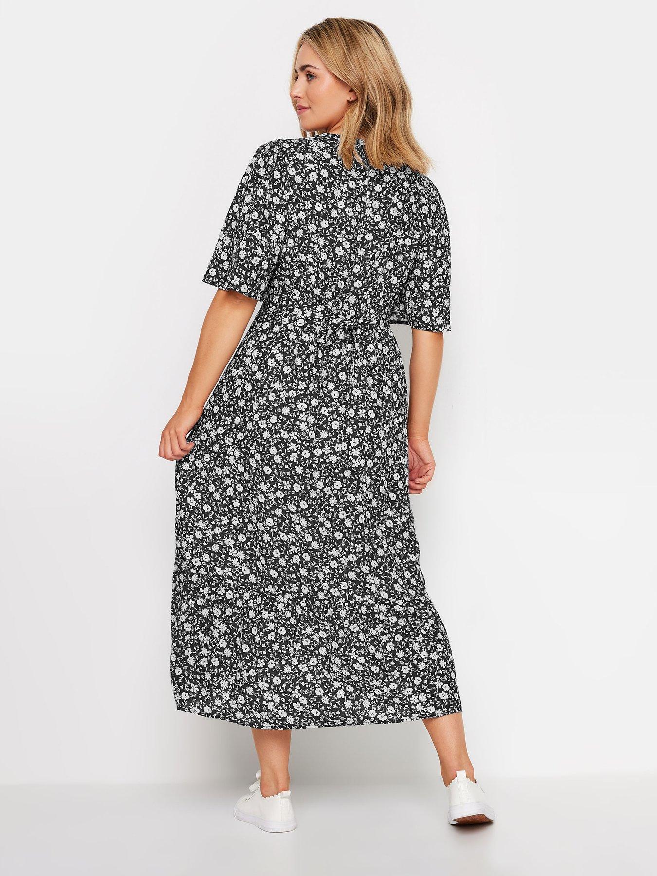  image of mco-petite-floral-gypsy-dress-black