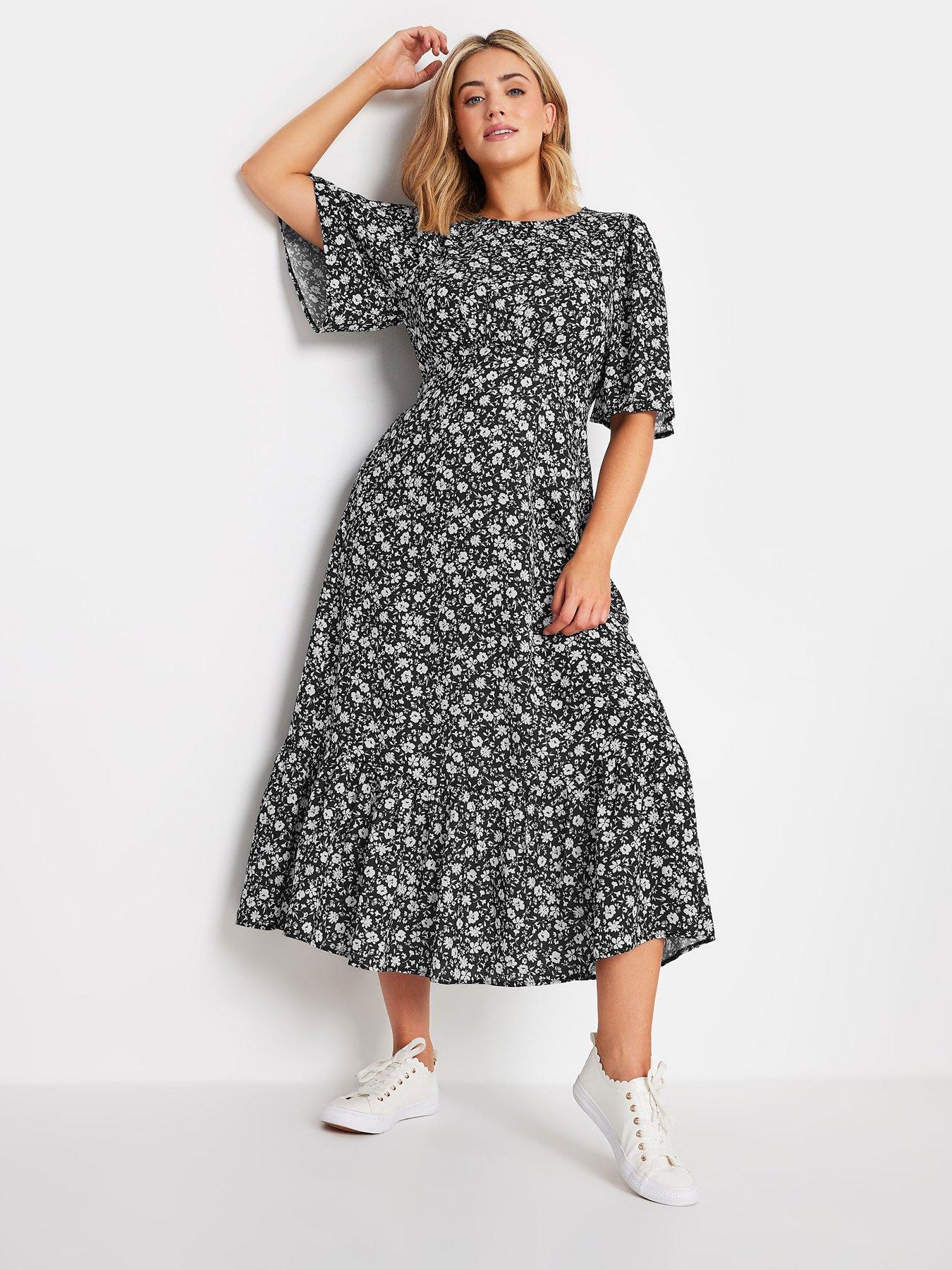  image of mco-petite-floral-gypsy-dress-black