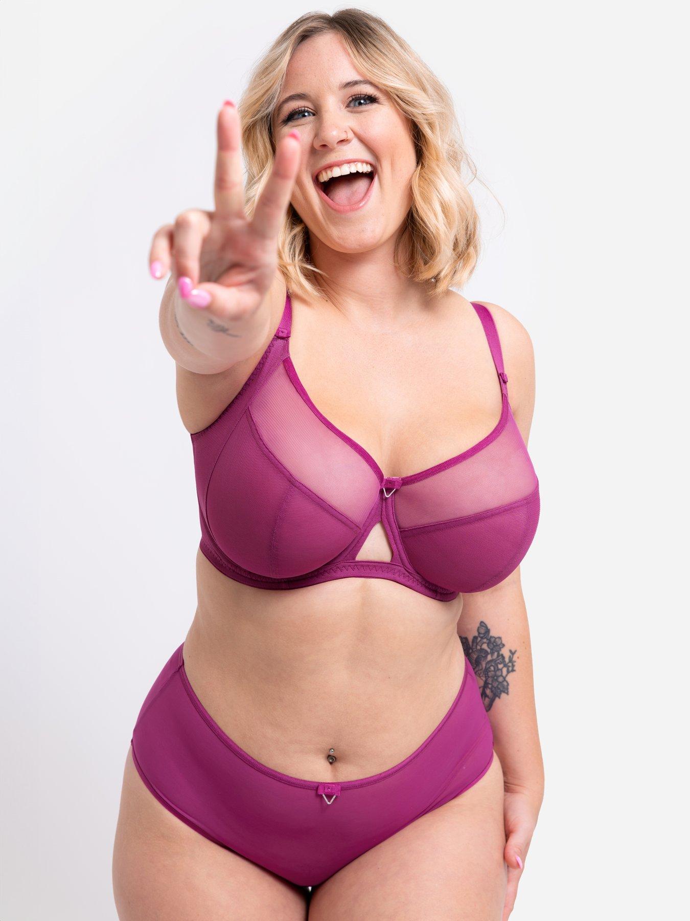 Curvy Kate Victory Non-padded Underwired 4-part Cup Balcony Bra - Orchid