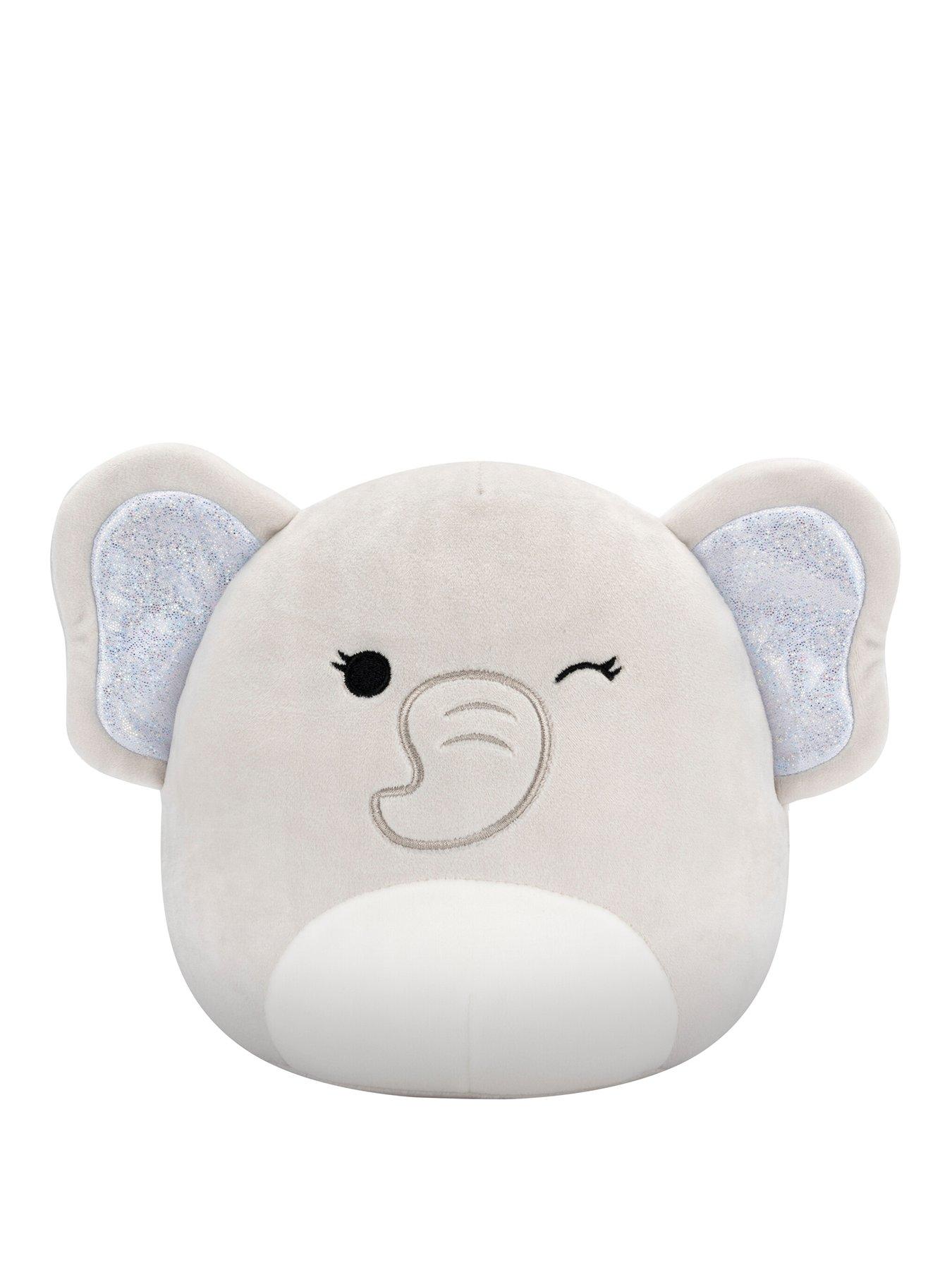 Image 1 of 8 of Squishmallows 7.5-Inch Little Plush - Cherish - Winking Grey Elephant (with Sparkle Ears)