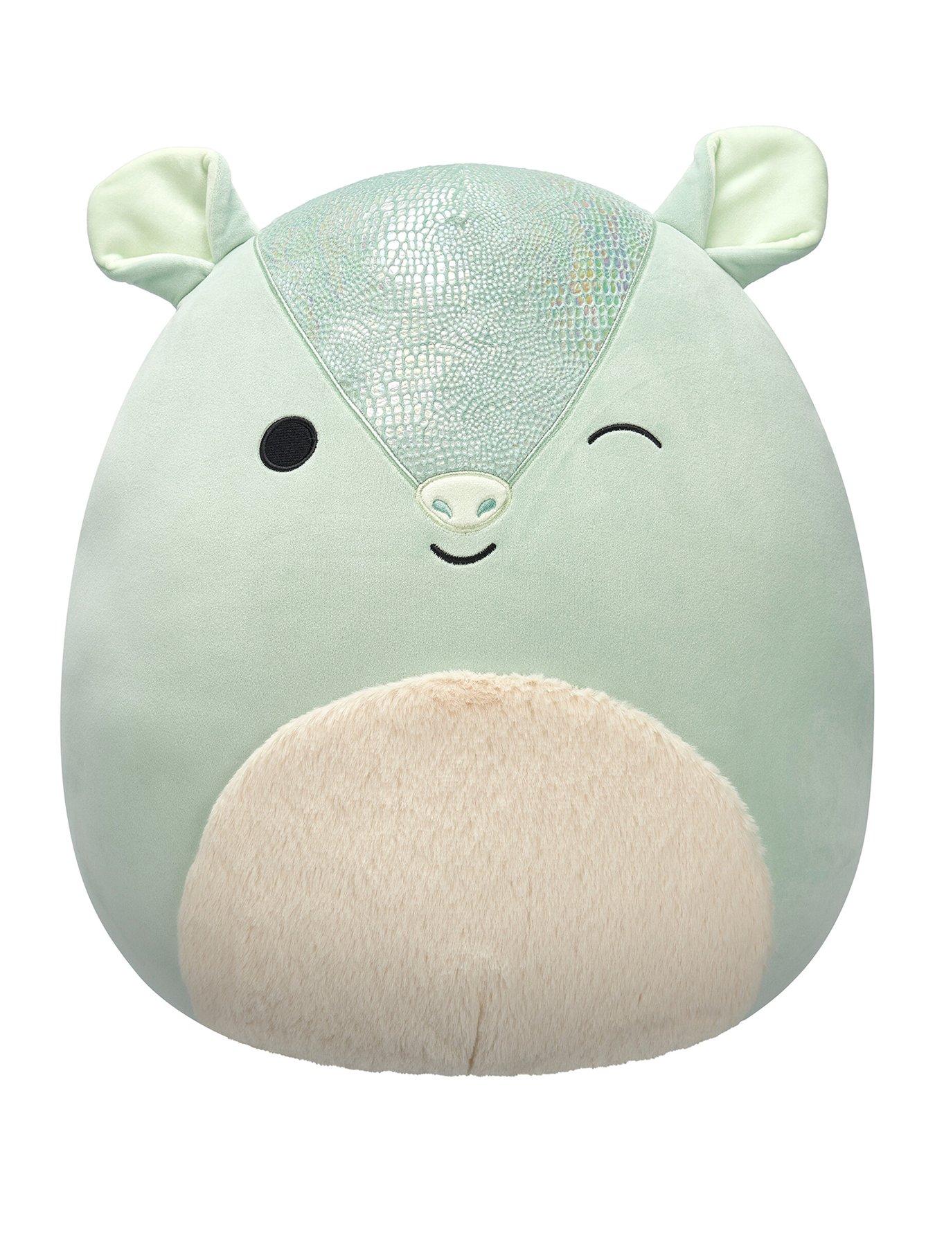 undefined 16-Inch Large Plush: Arilla the Winking Green Armadillo (with Fuzzy Belly)