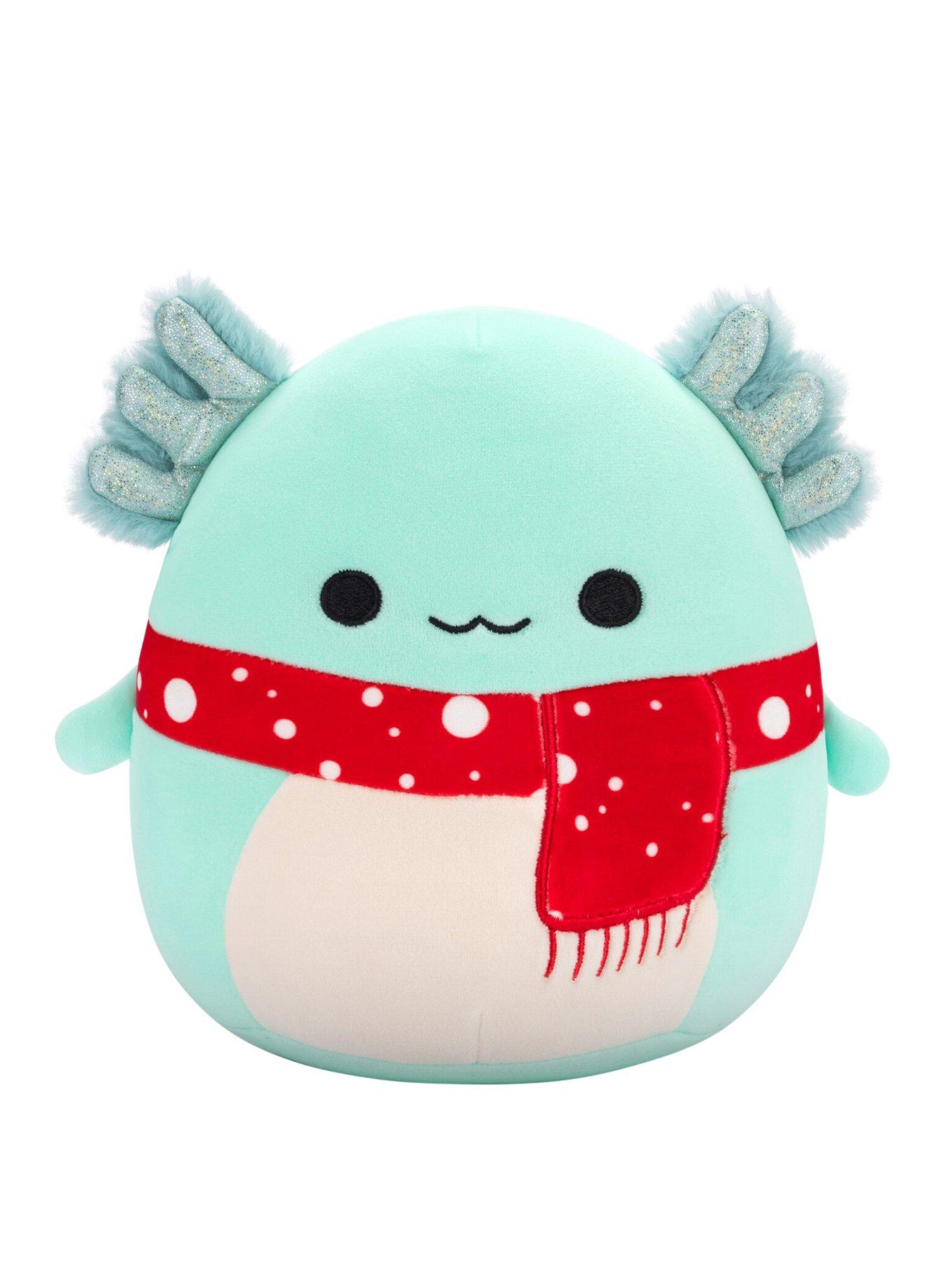 undefined Original Squishmallows 7.5-Inch Richie the Teal Axolotl with Red Scarf