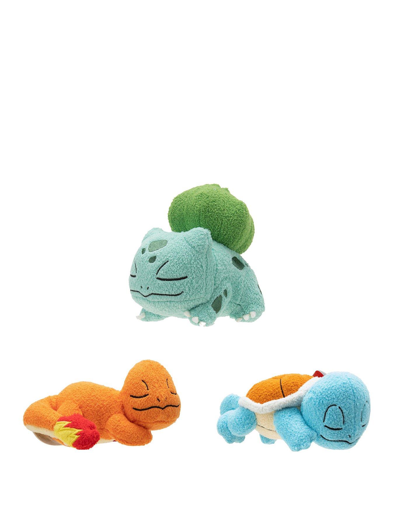 Pokemon Pokemon Sleeping Plush 3 Pack Includes 5 Inch Bulbasaur Charmander and Squirtle Premium Plush littlewoods