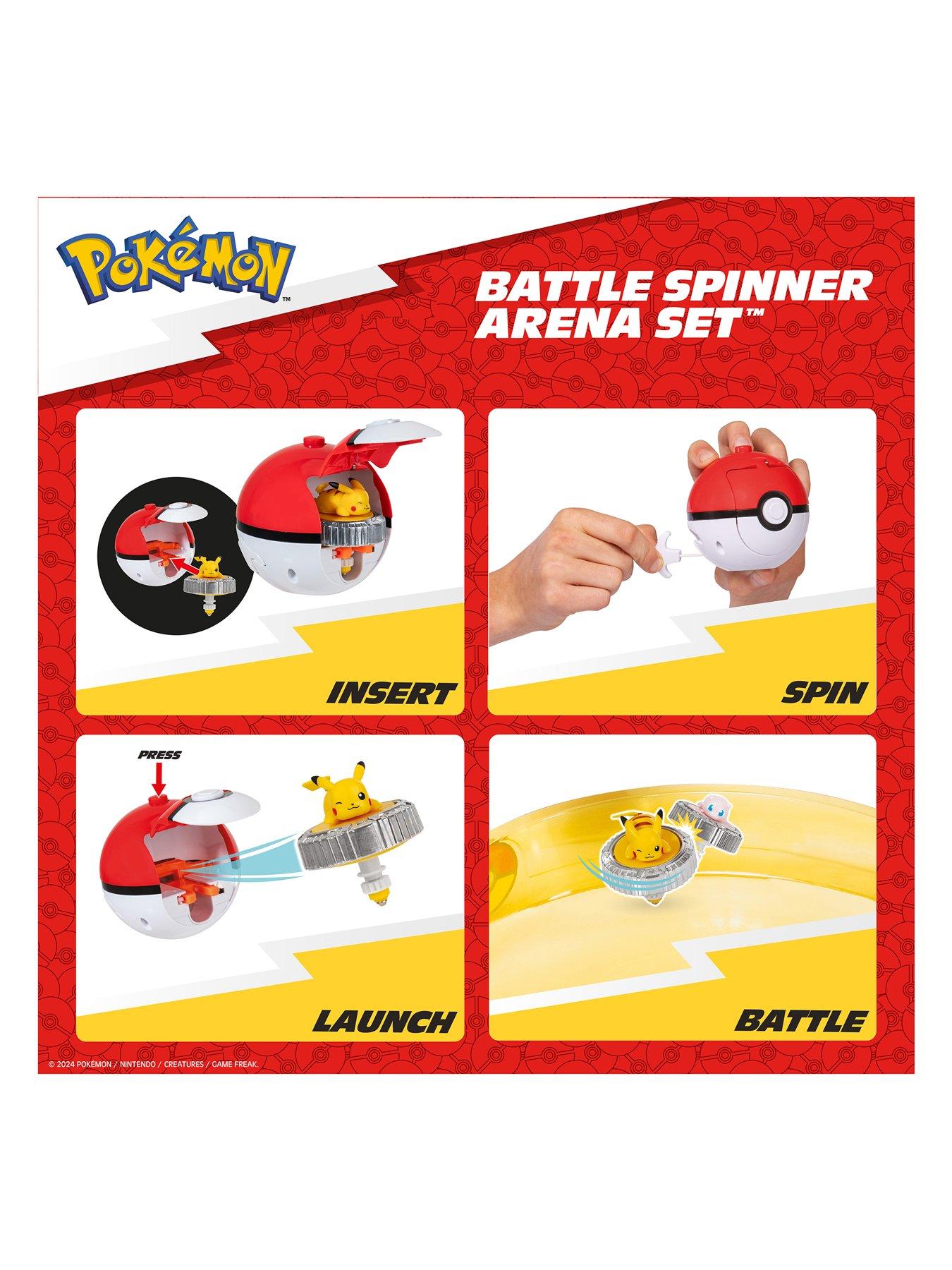 Image 3 of 8 of Pokemon Pok&eacute;mon Battle Spinner Arena Set - Two Battle Spinners with Two Pok&eacute; Ball Spinner Launchers and Battle Arena