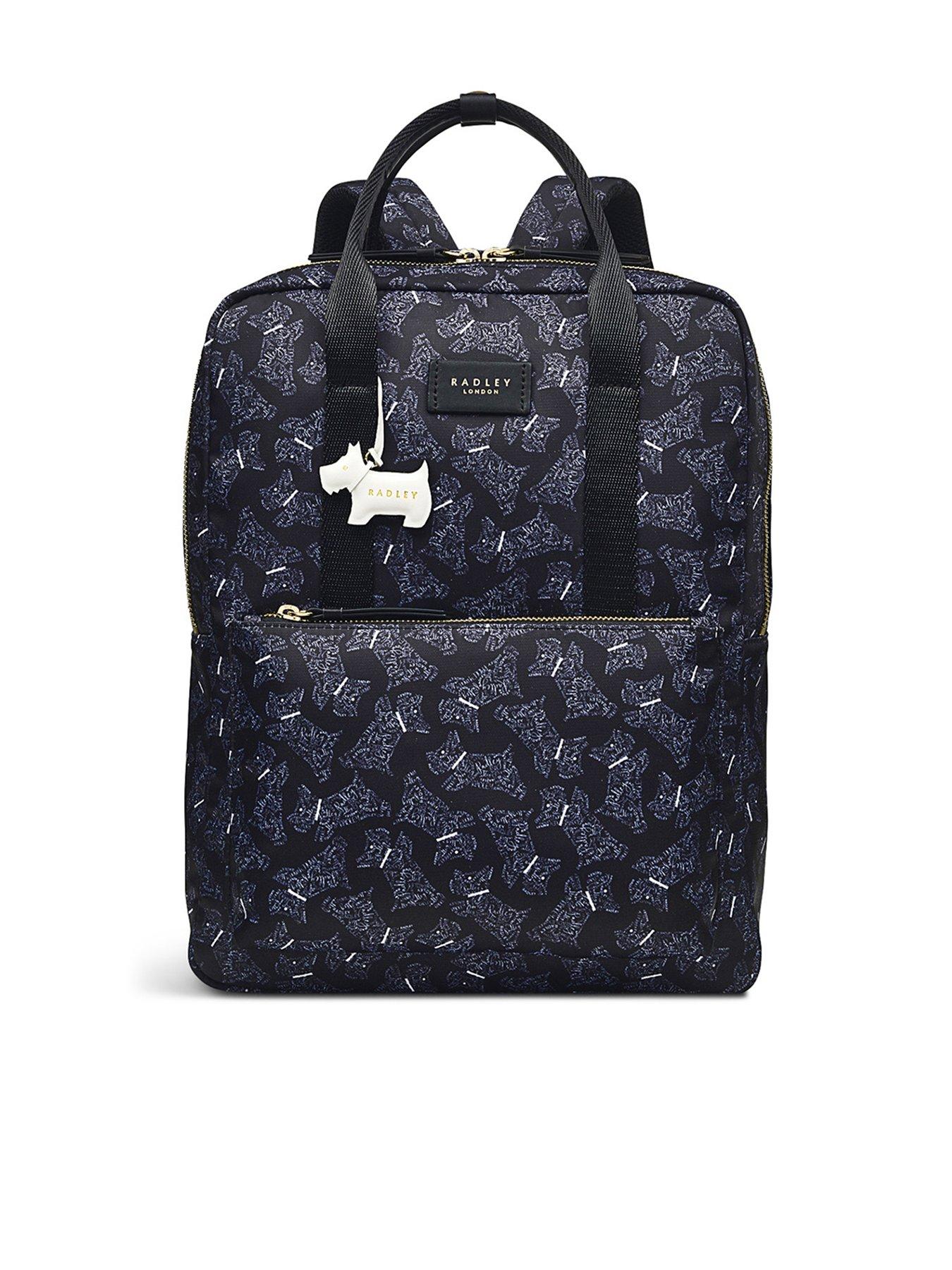 Radley Oak Street Medium Ziptop Backpack Black littlewoods