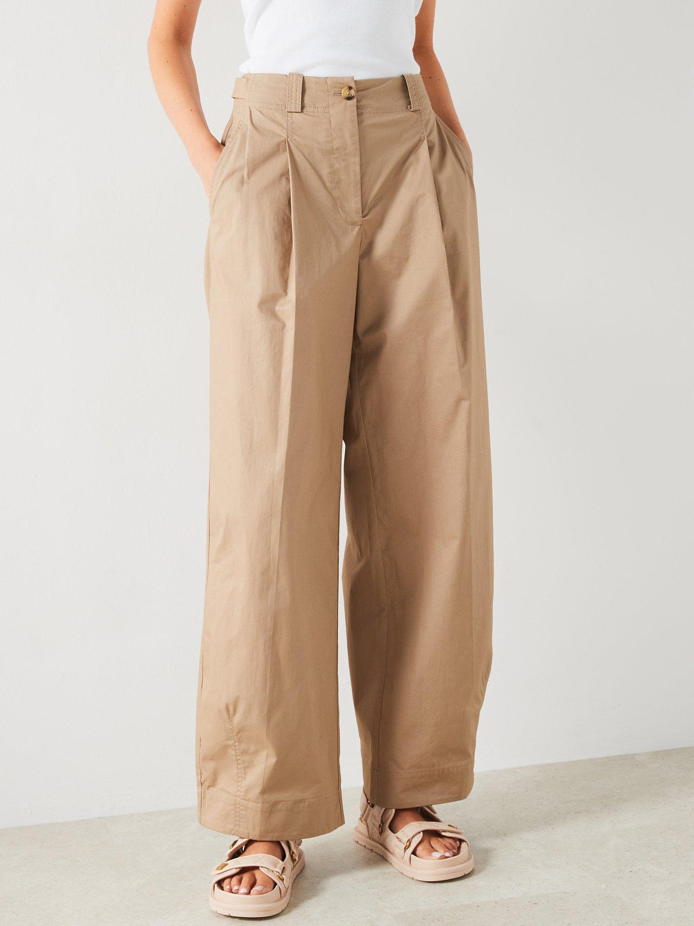 undefined Pleated Wide Leg Trouser