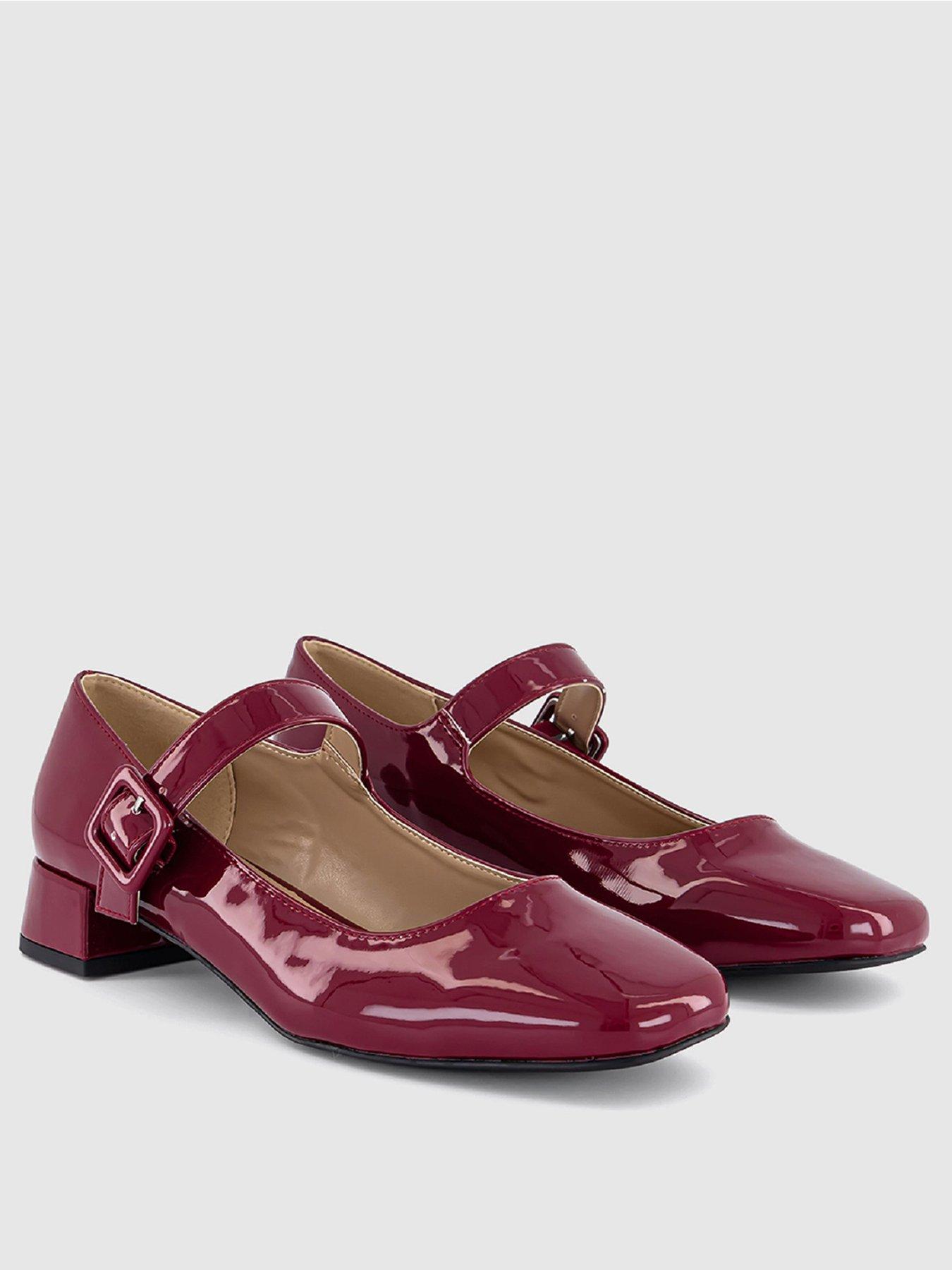 OFFICE Fujio Patent Mary Janes Berry Red littlewoods