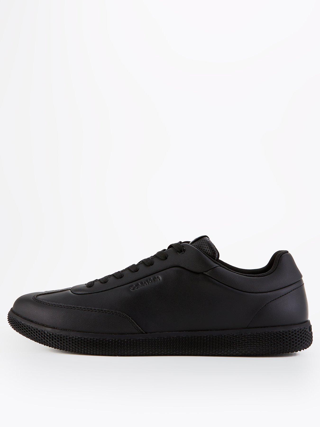 undefined Leather Lace Up Trainers - Black
