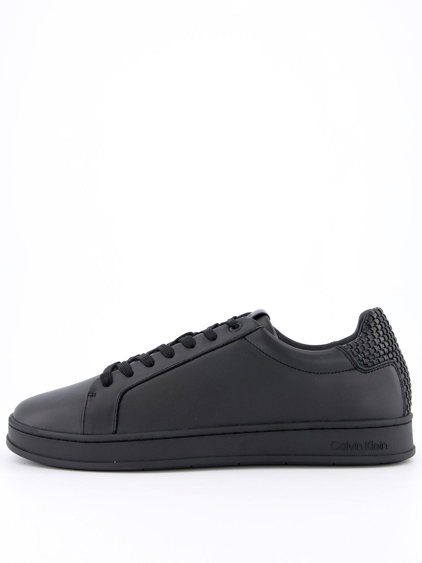 calvin-klein-woven-heel-leather-lace-sneakers-black