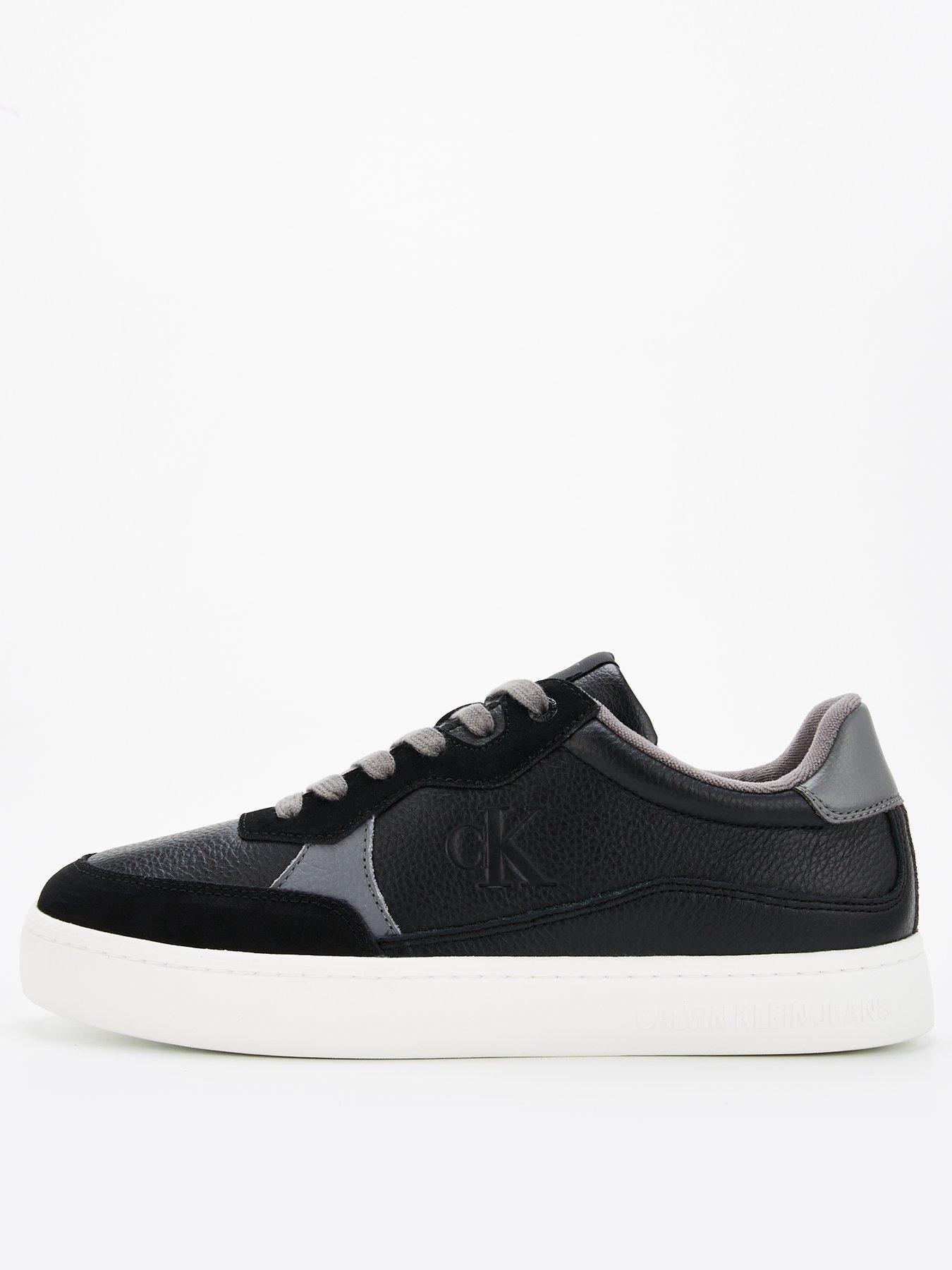 calvin-klein-jeans-classic-cupsole-suede-trim-lace-up-sneakers-blackwhite