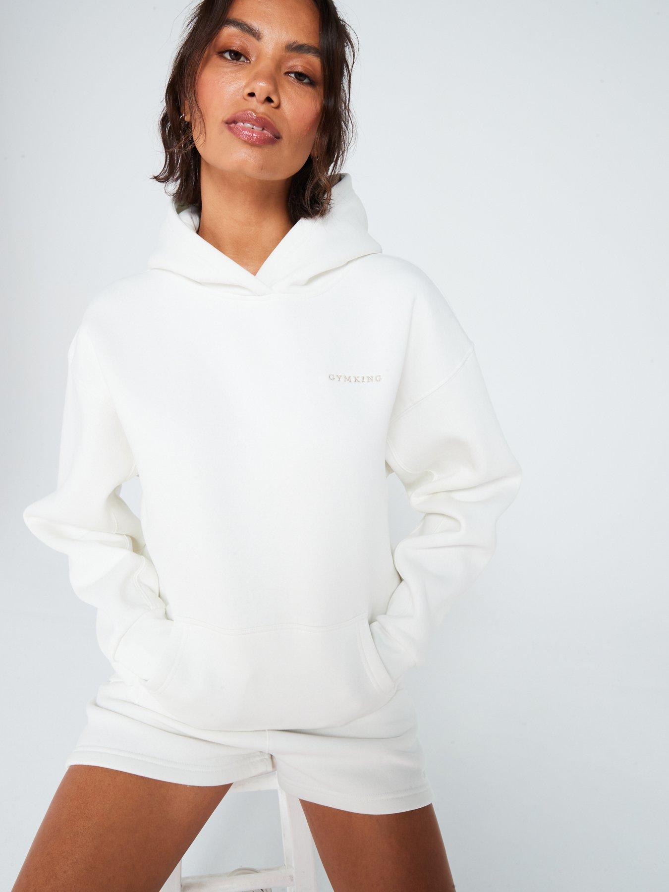  image of gym-king-womens-365-relaxed-fit-hoodie-cream
