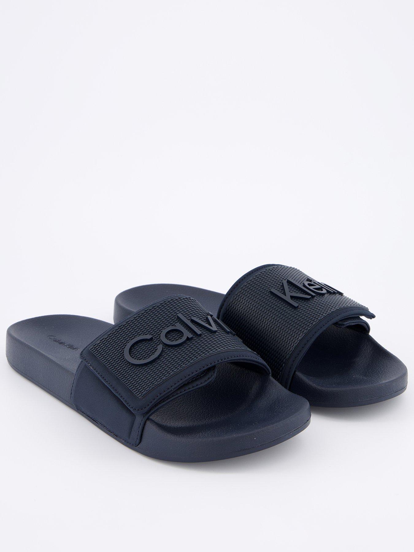  image of calvin-klein-adjustable-pool-slide-navy
