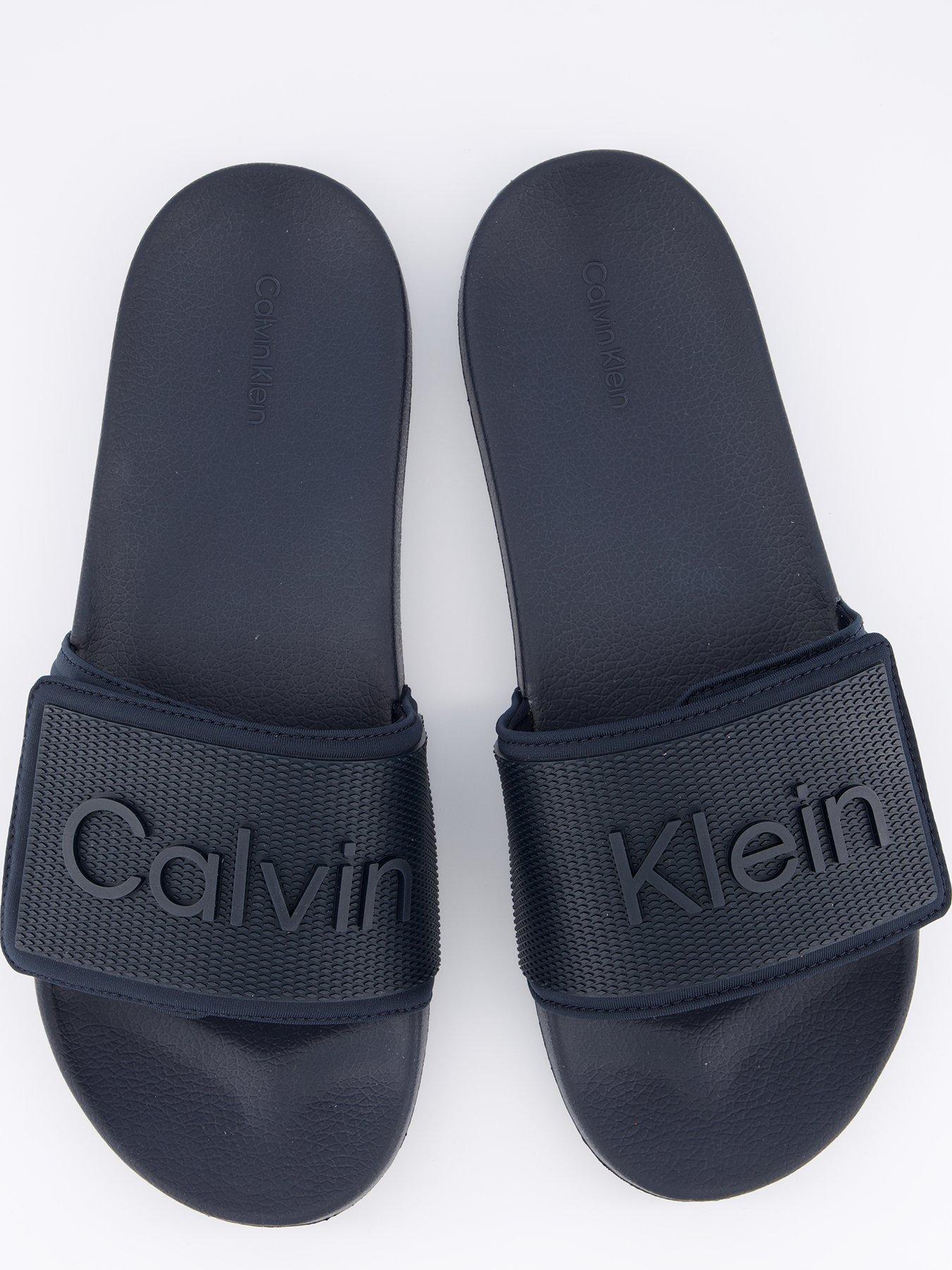  image of calvin-klein-adjustable-pool-slide-navy