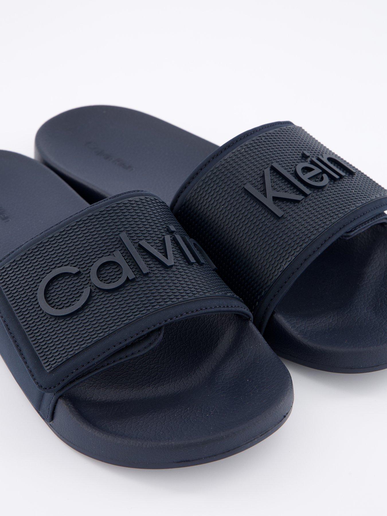  image of calvin-klein-adjustable-pool-slide-navy