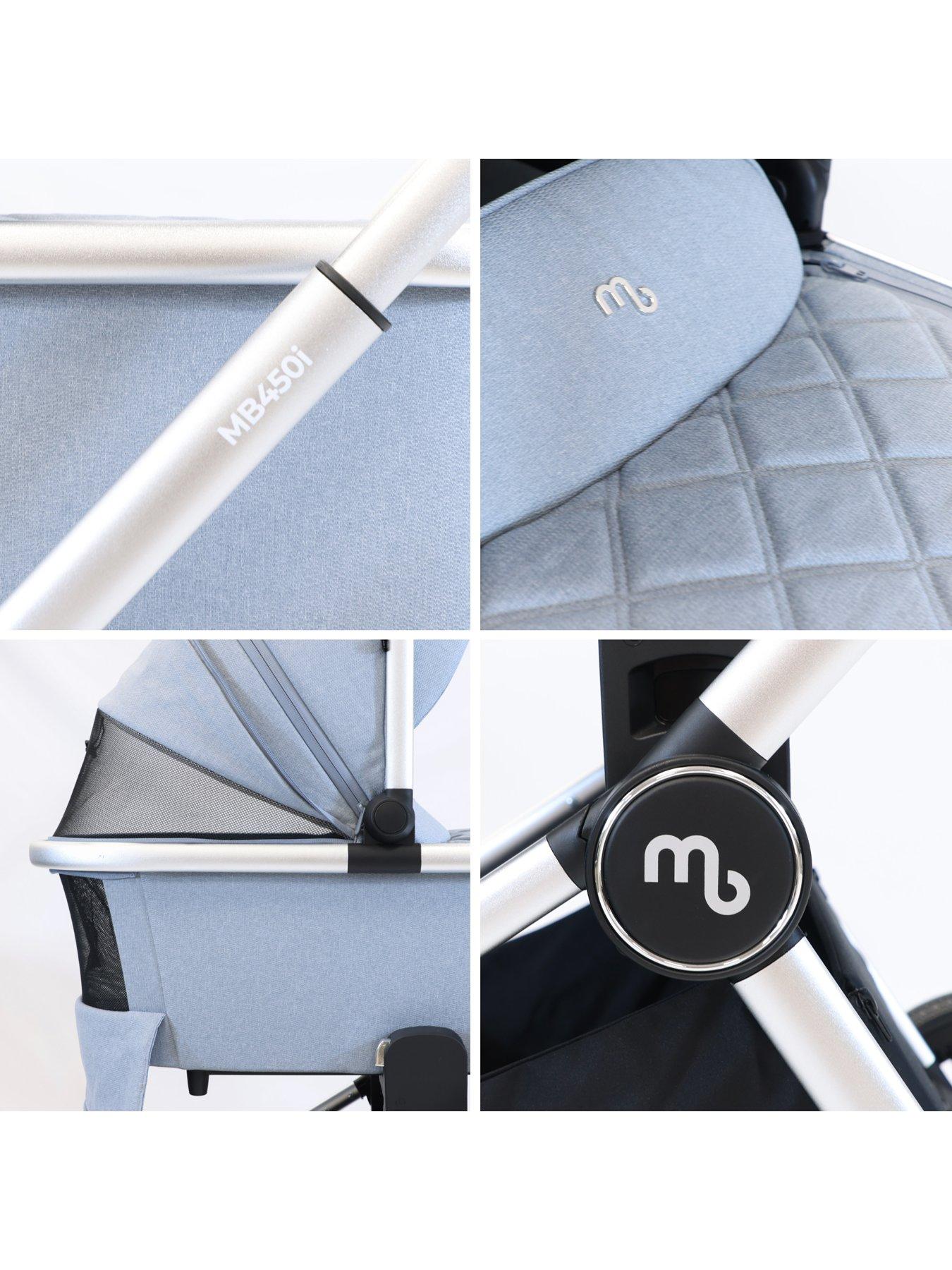  image of my-babiie-mb450-3-in-1-travel-system-steel-blue