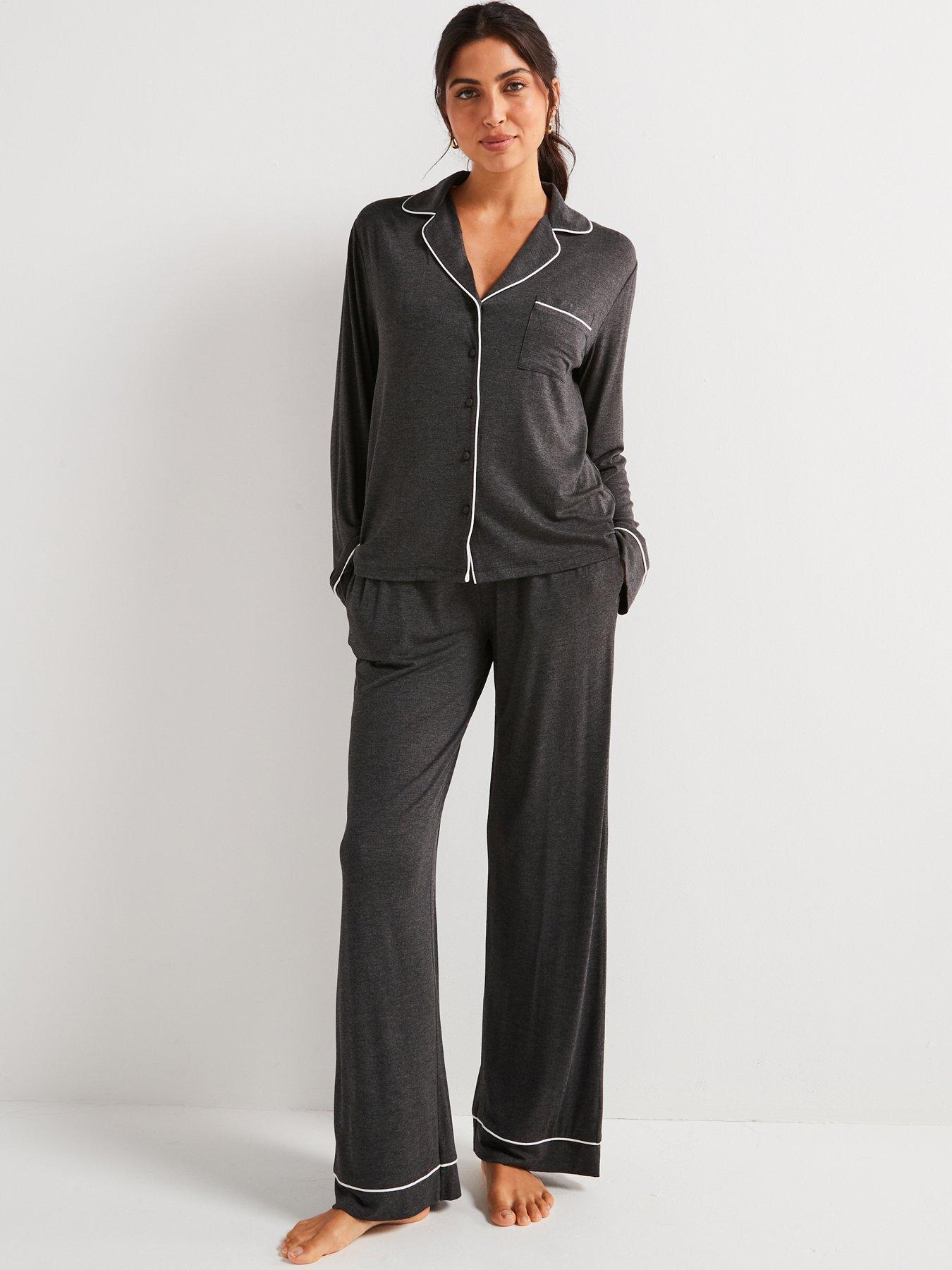  image of v-by-very-jersey-revere-set-charcoal
