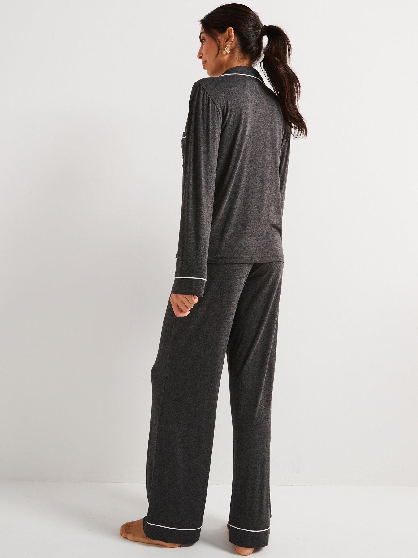  image of v-by-very-jersey-revere-set-charcoal