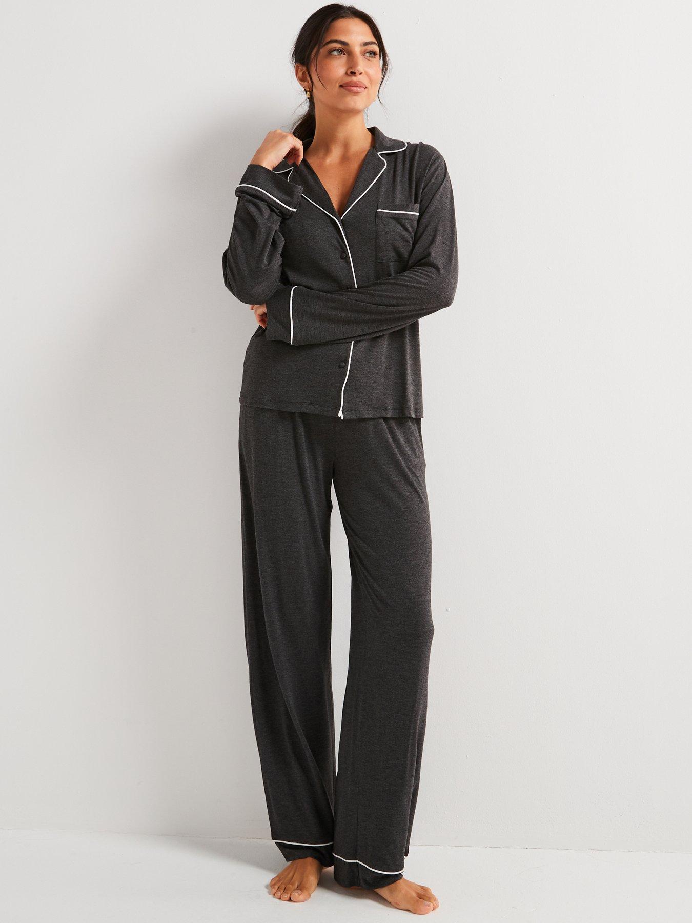  image of v-by-very-jersey-revere-set-charcoal