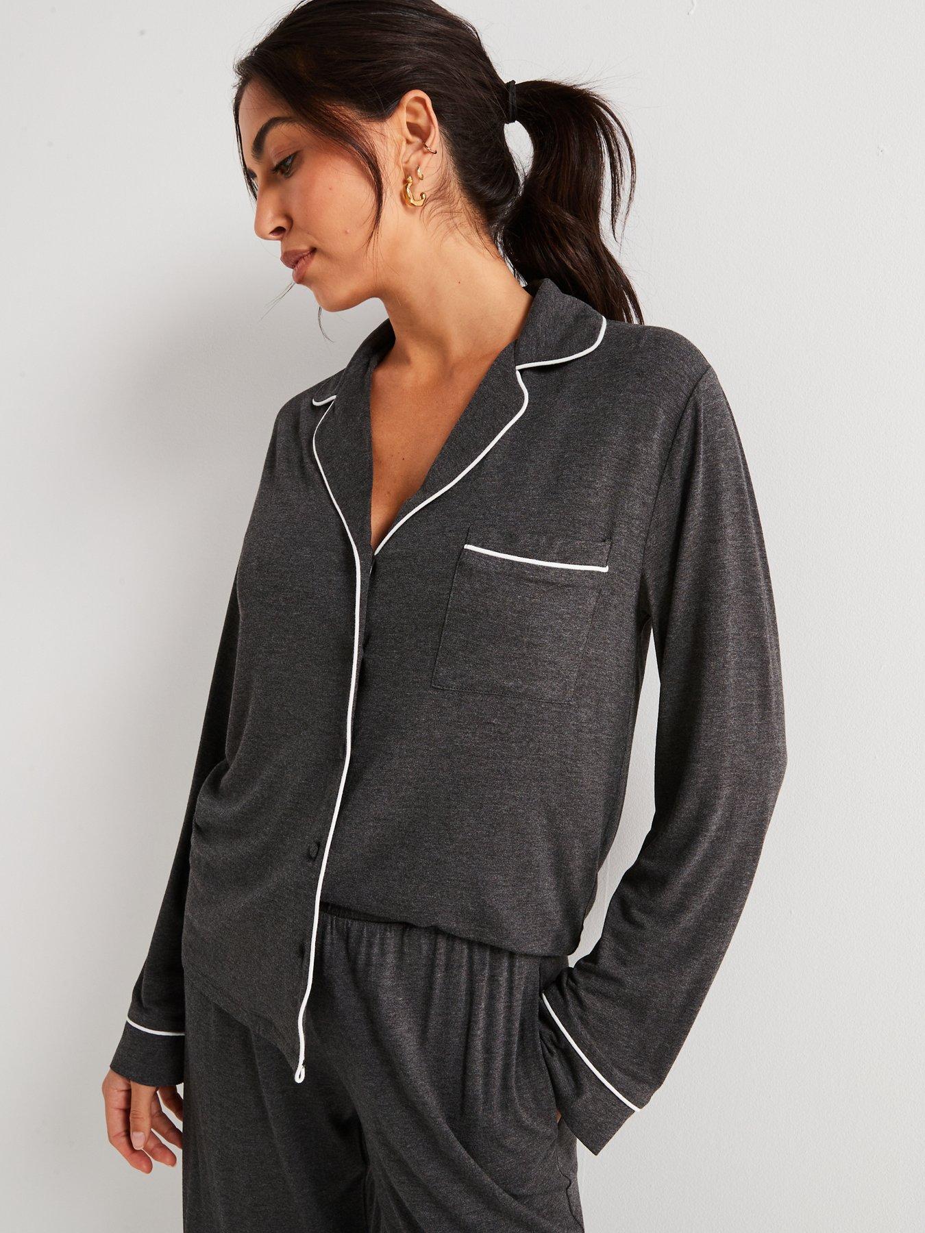  image of v-by-very-jersey-revere-set-charcoal