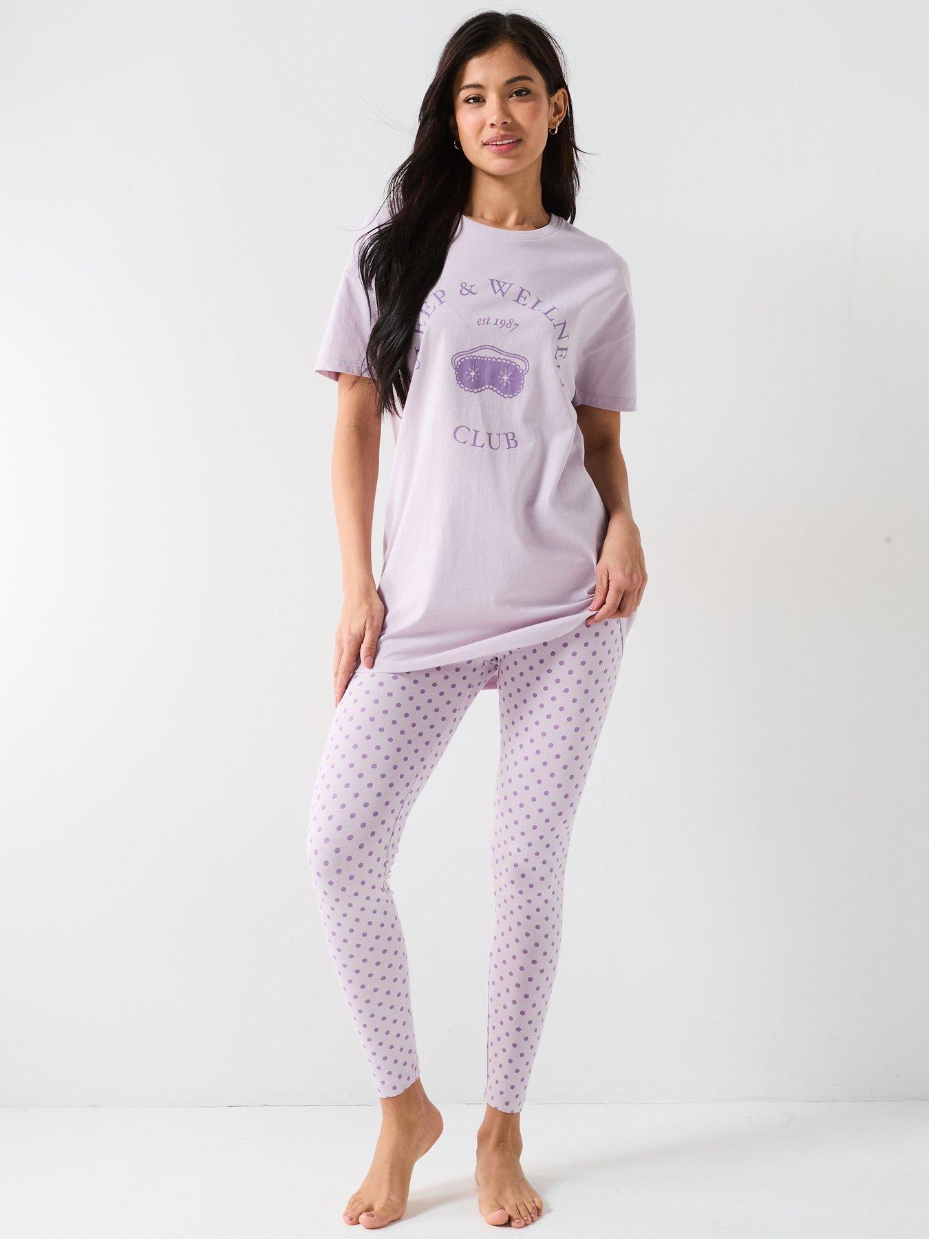 everyday-longline-tshirt-and-polka-dot-legging-pj-set-lilac