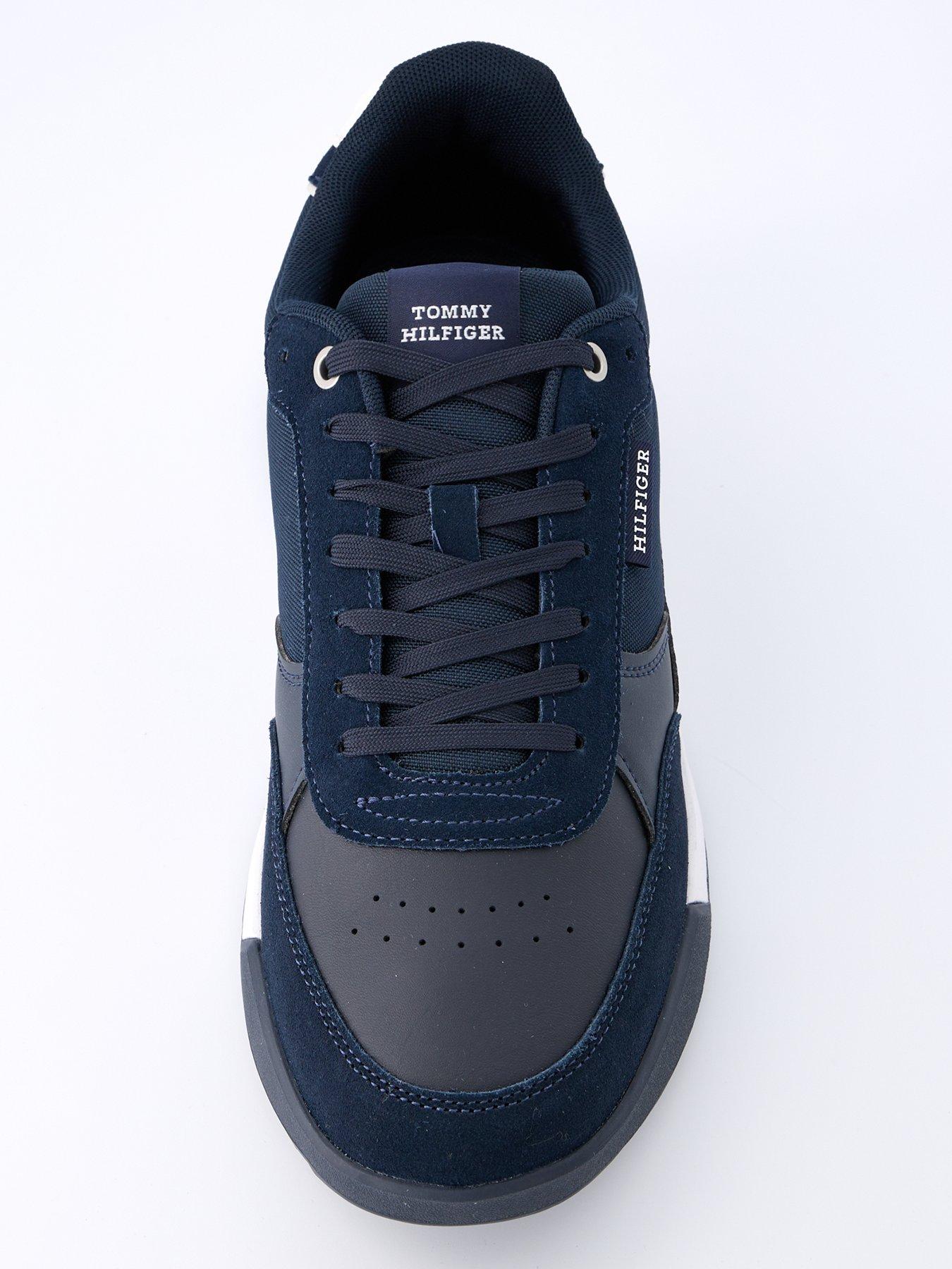  image of tommy-hilfiger-mixed-media-retro-running-shoes-navy