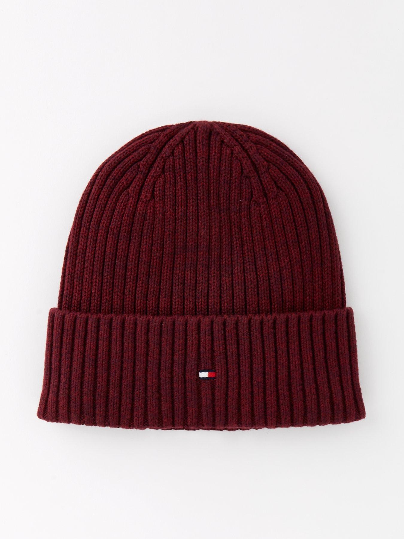 undefined The Flag Twisted Yarn Beanie Hat - Dark Red