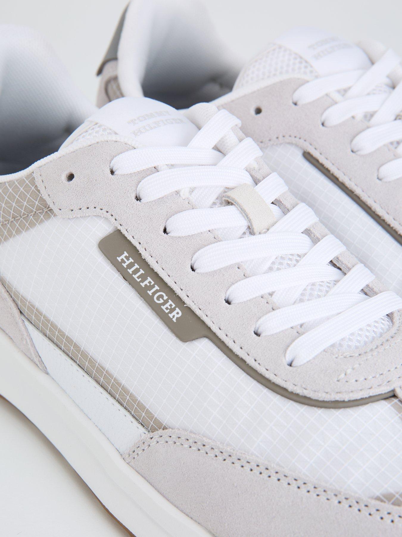  image of tommy-hilfiger-ripstop-retro-running-shoes-white