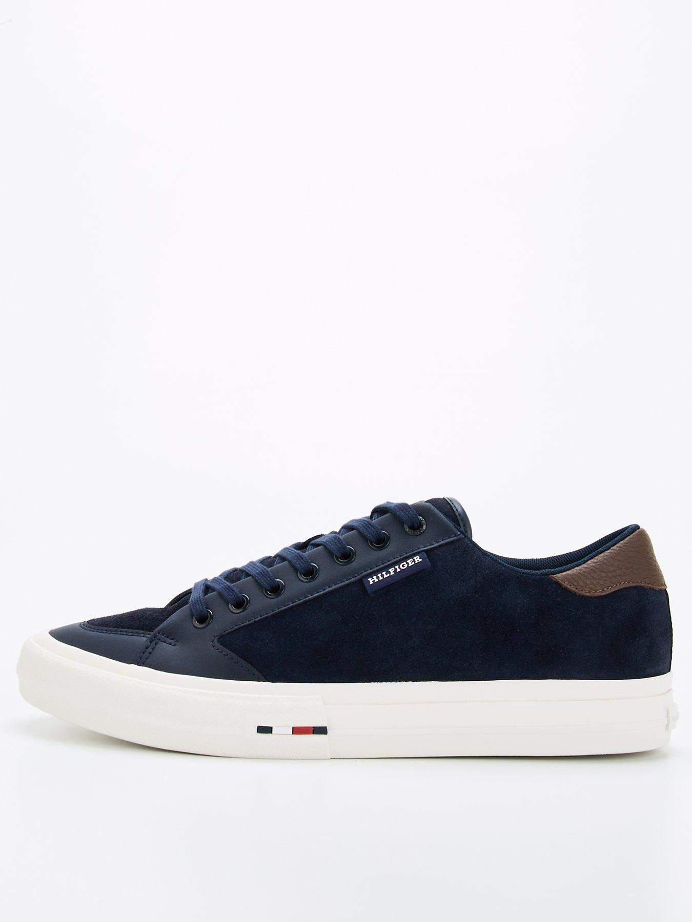  image of tommy-hilfiger-vulcanised-low-suede-shoes-navy