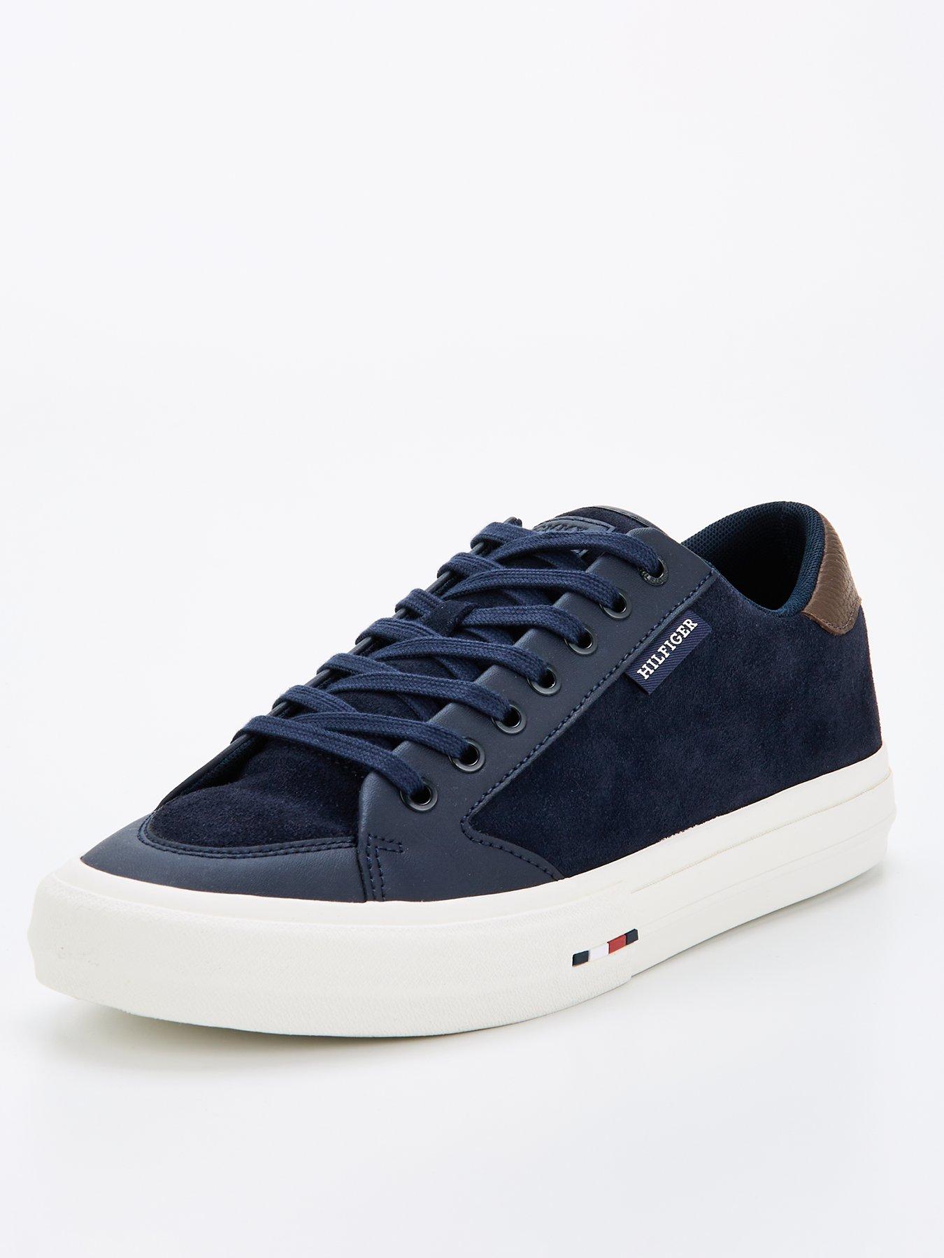  image of tommy-hilfiger-vulcanised-low-suede-shoes-navy