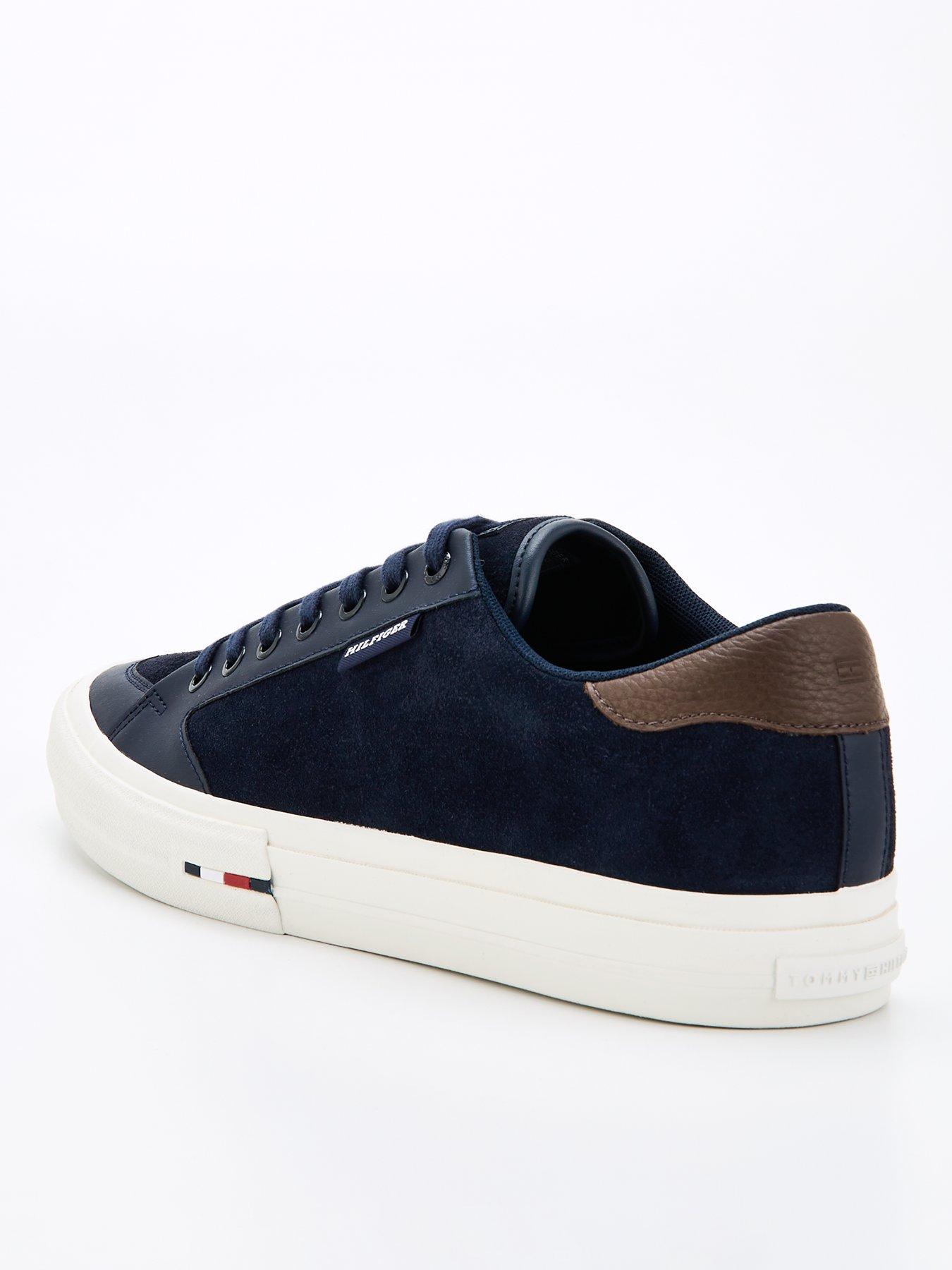  image of tommy-hilfiger-vulcanised-low-suede-shoes-navy