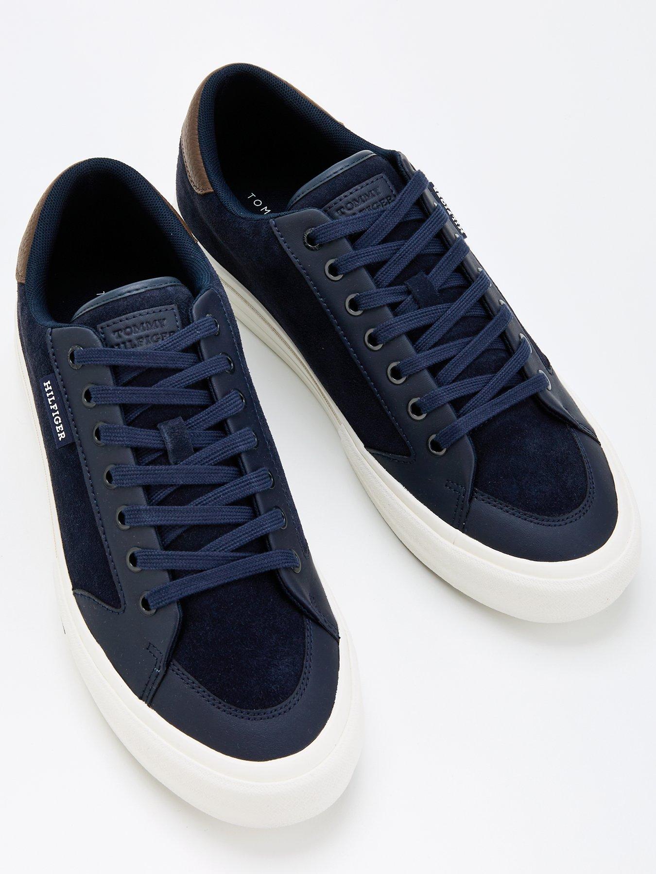 image of tommy-hilfiger-vulcanised-low-suede-shoes-navy