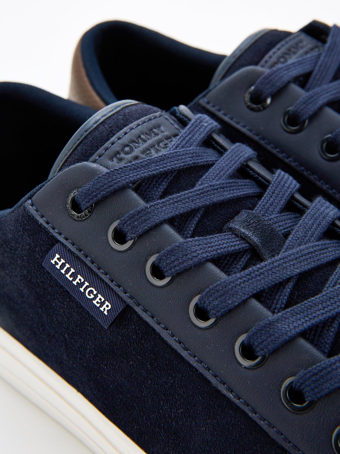  image of tommy-hilfiger-vulcanised-low-suede-shoes-navy