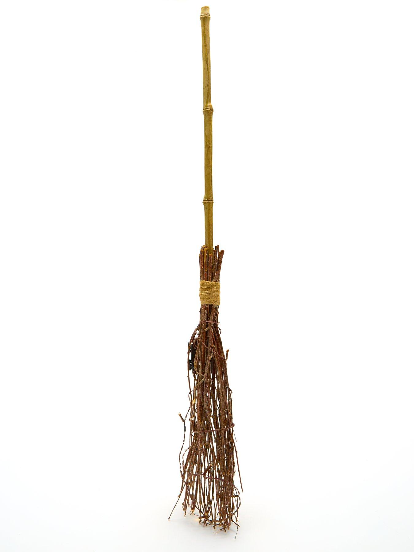 Image 2 of 5 of Heaven Sends Witch's Broom with Lights Halloween Decoration