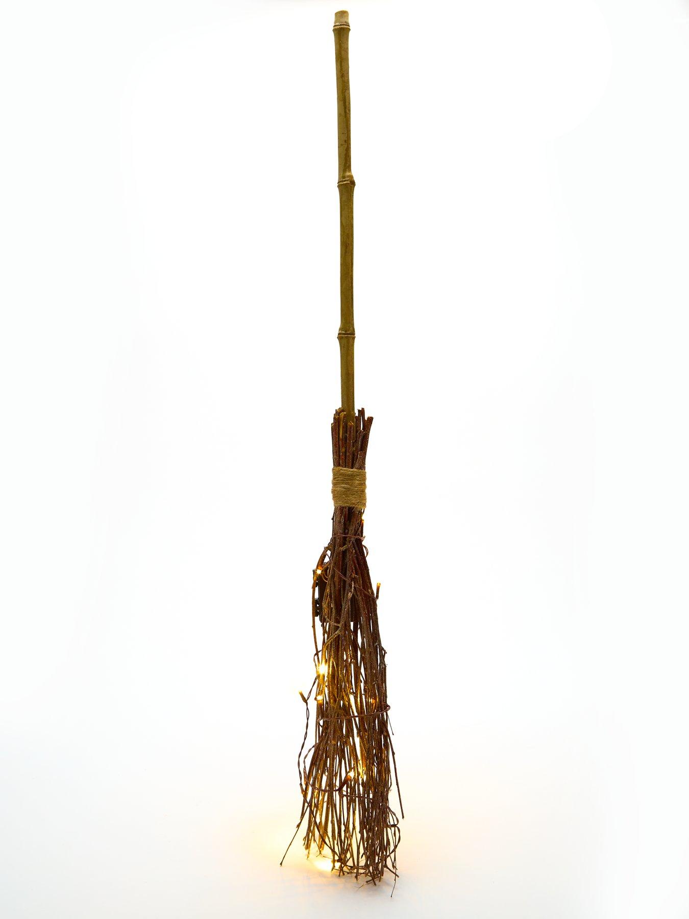 Image 3 of 5 of Heaven Sends Witch's Broom with Lights Halloween Decoration