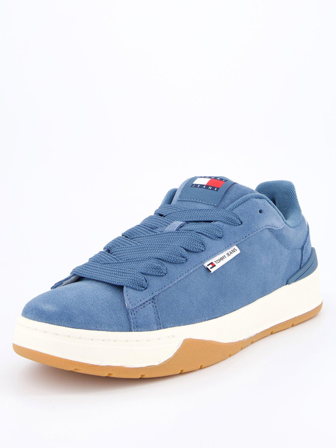  image of tommy-jeans-suede-skater-sneakers-blue