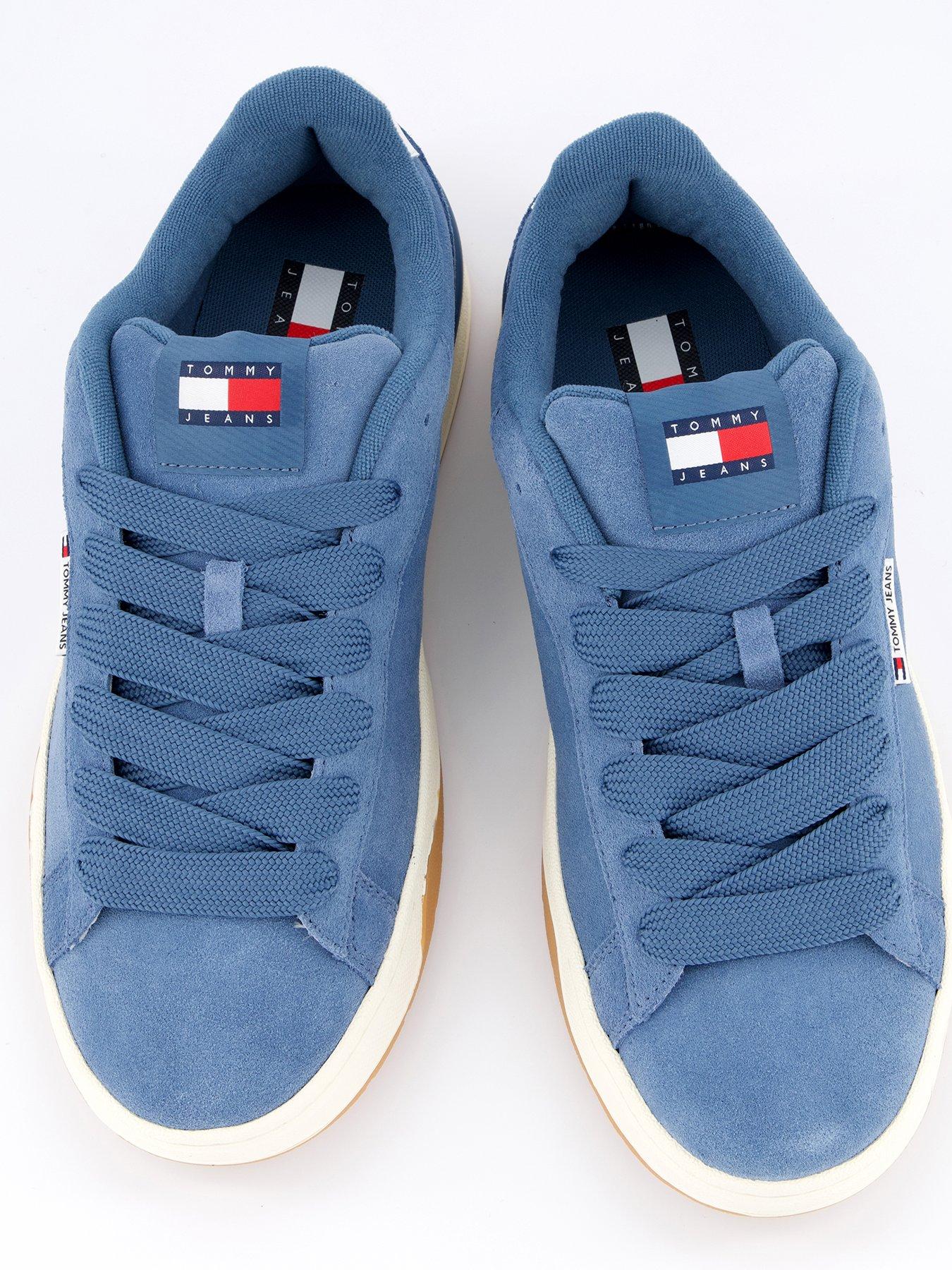  image of tommy-jeans-suede-skater-sneakers-blue